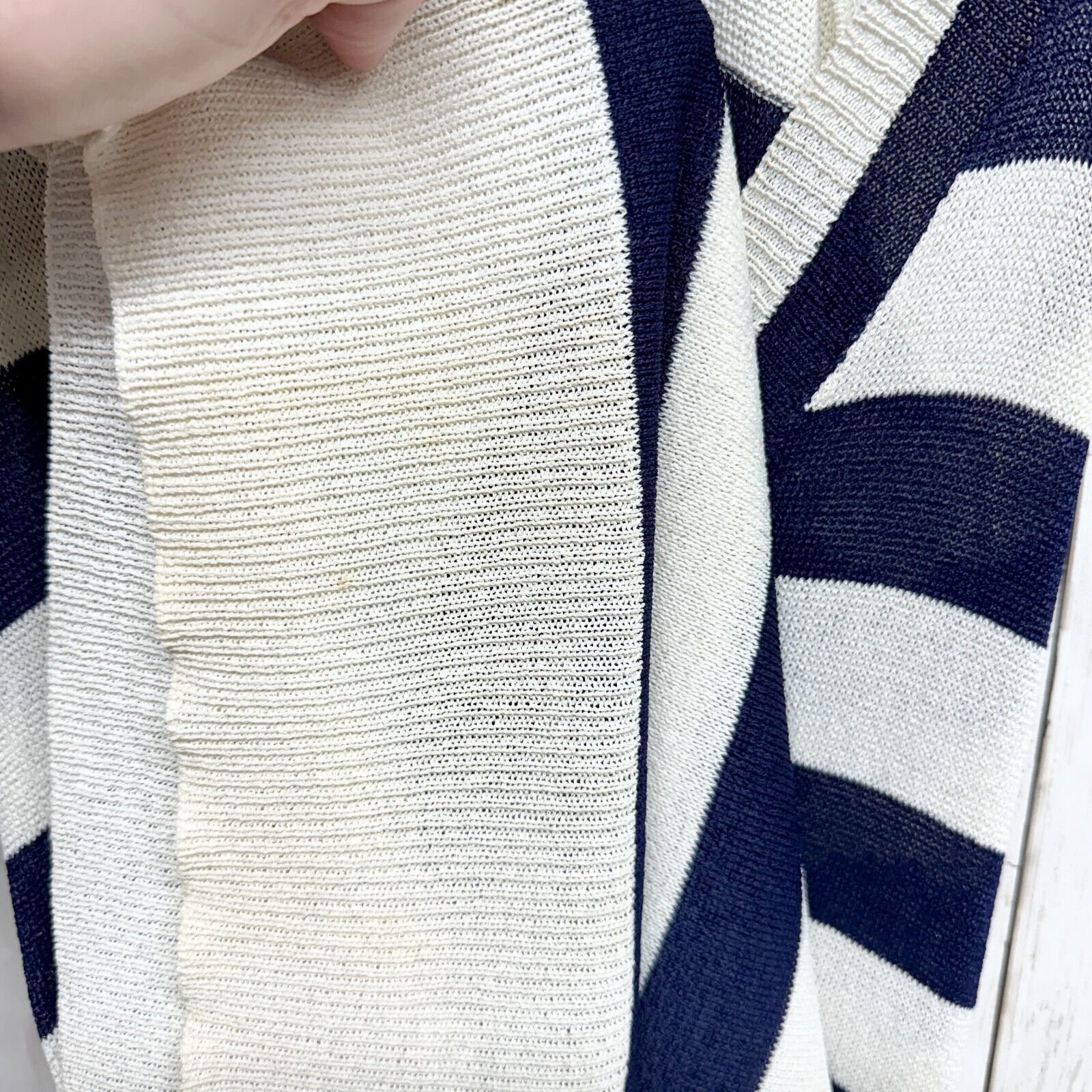 Adam Lippes Adam Lippes White Navy Stripe Sleeveless Knit Maxi Dress XS Size XS / US 0-2 / IT 36-38 - 3 Thumbnail