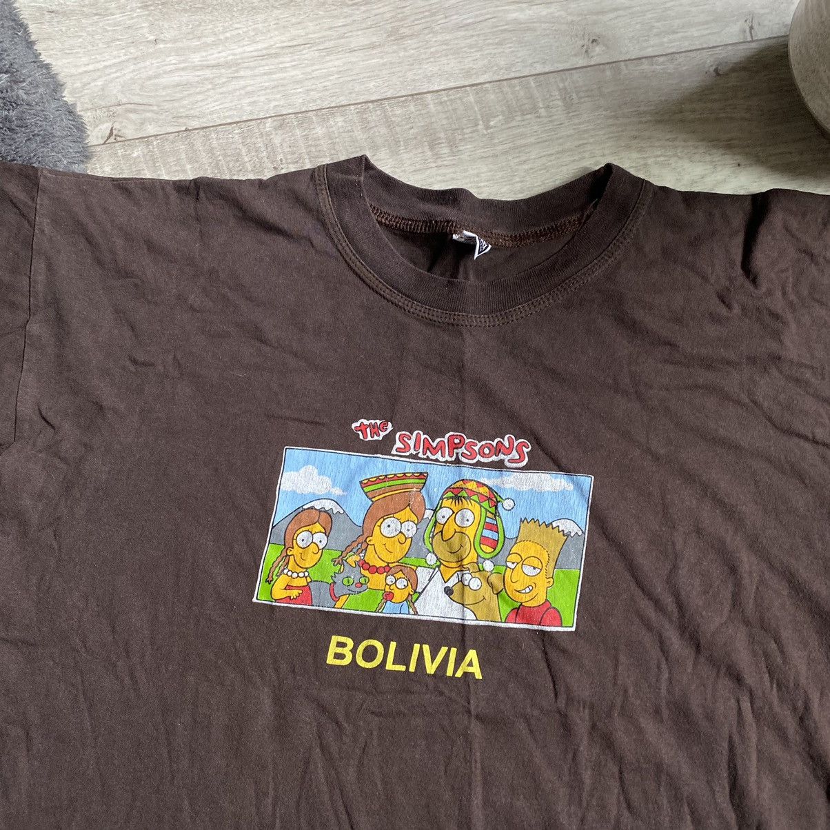 The Simpsons × Vintage VINTAGE THE SIMPSONS BOLIVIA CHOCOLATE COLOUR T SHIRT Size US L / EU 52-54 / 3 - 2 Thumbnail