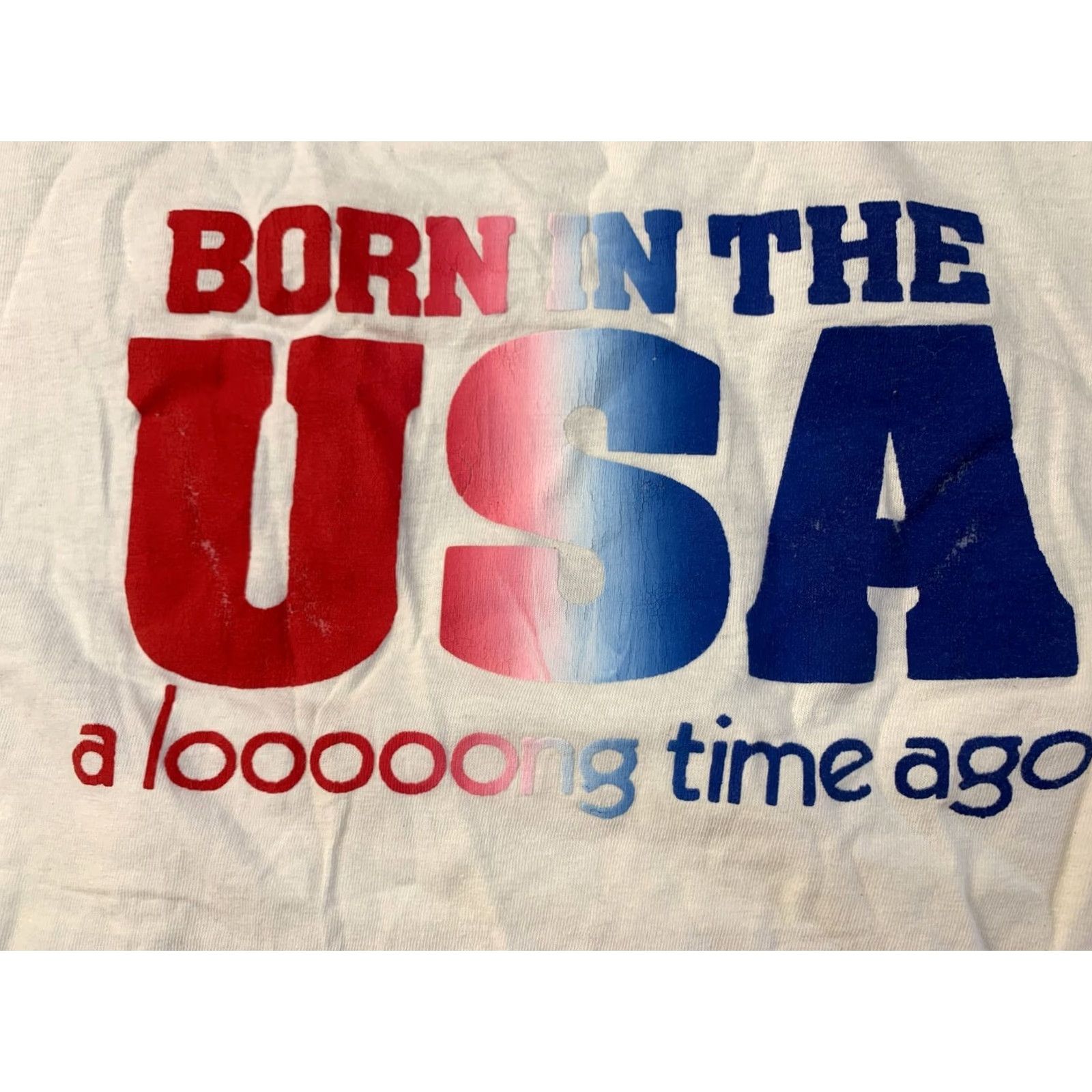 Born BORN IN THE USA Shirt XL Men Vintage Caribbean Dream 90s White Short Sleeve USA Decade 90s Shirt Mens XL Size US XL / EU 56 / 4 - 3 Thumbnail