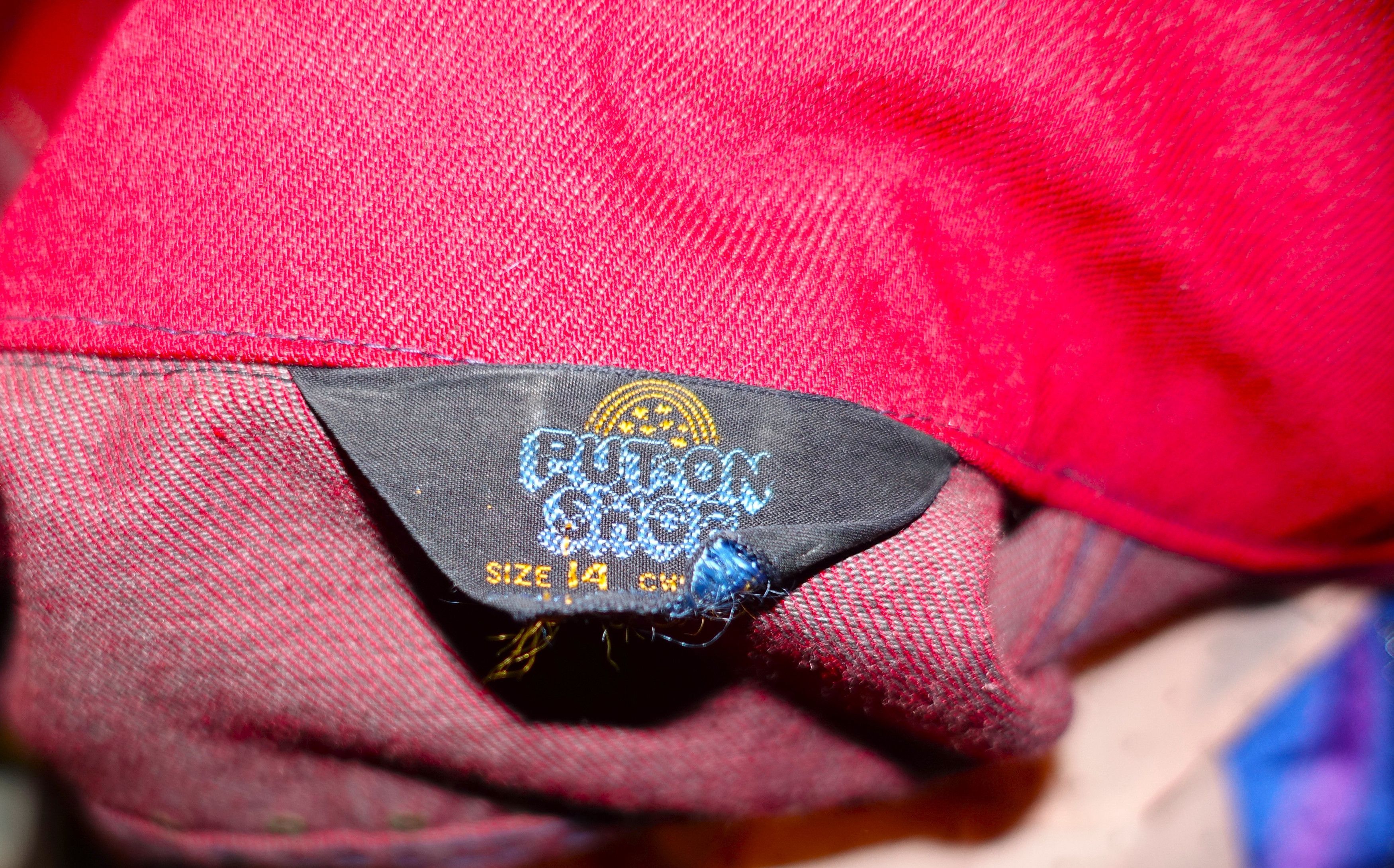 Vintage Vintage Put on Shop Burgundy Crystals Jean Jacket 14 XS Size XS / US 0-2 / IT 36-38 - 8 Thumbnail