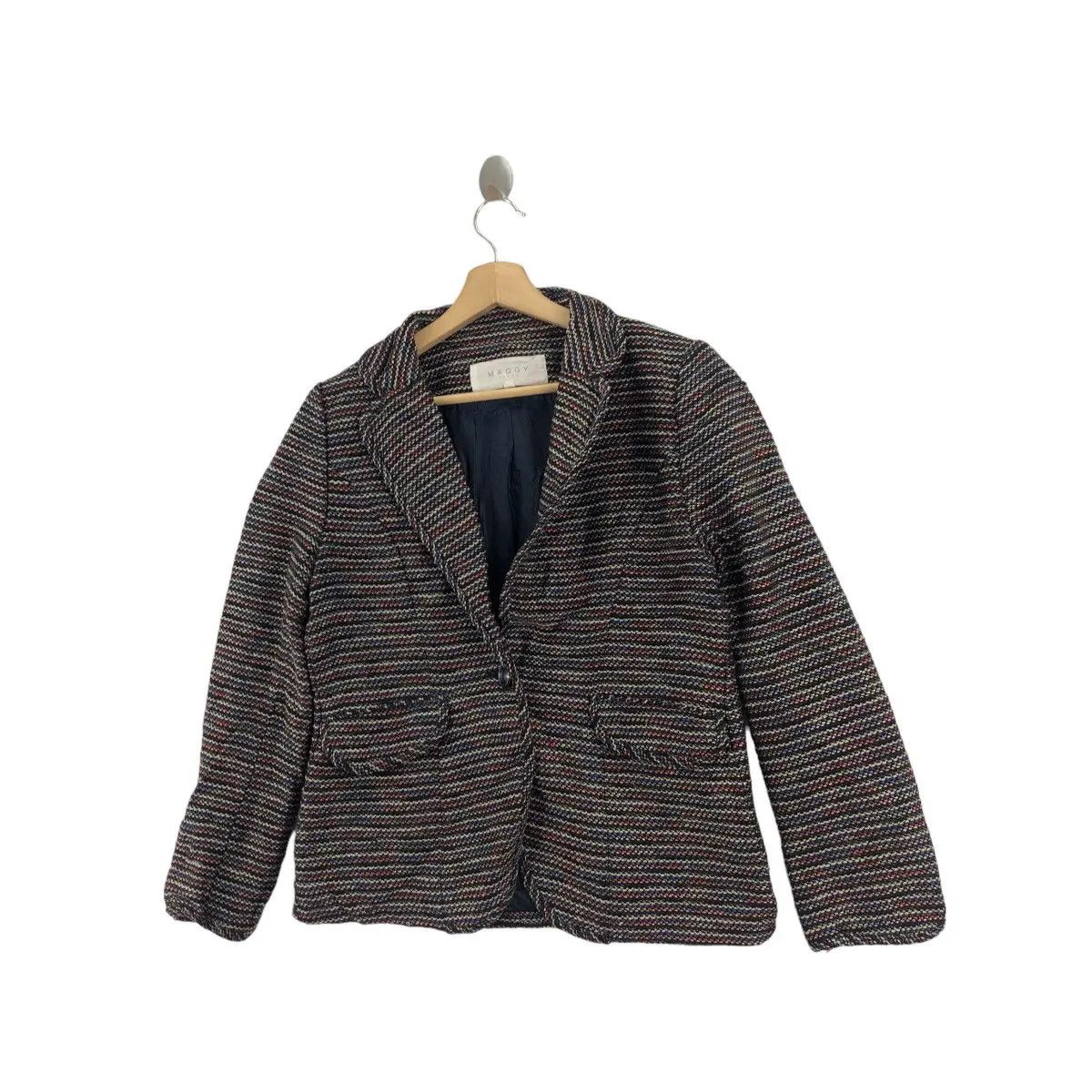 Vintage Vintage 80’ MAGGY TOKYO COLLECTION Houndstooth Coat Jacket Size S / US 4 / IT 40 - 2 Thumbnail