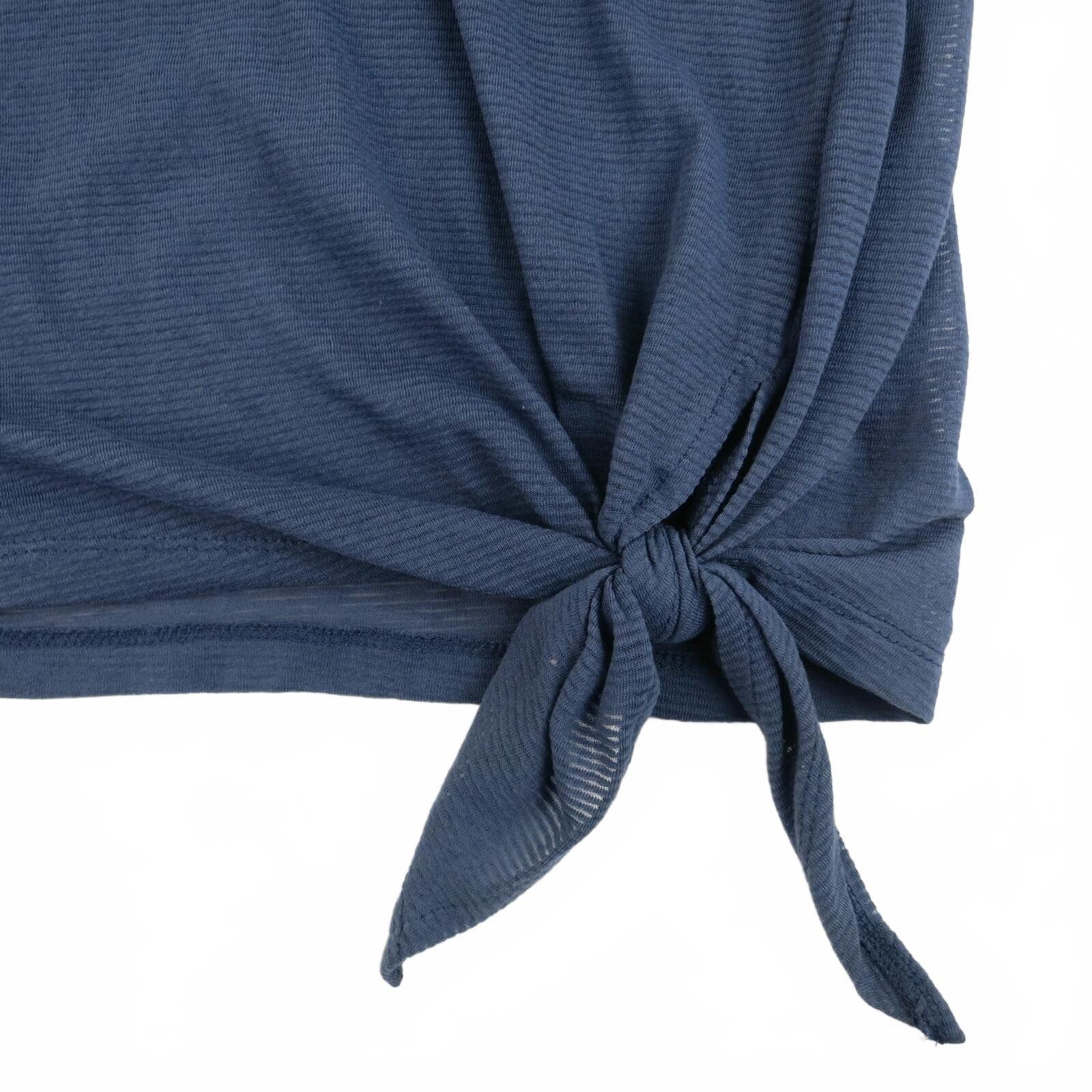 Eddie Bauer Eddie Bauer Women's XL Gray Short Sleeve Tie Front Top Size XL / US 12-14 / IT 48-50 - 2 Thumbnail