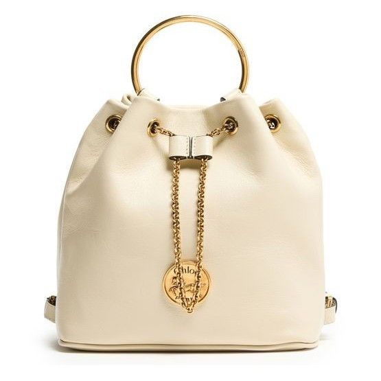 Chloe Bracelet Vegetal Beige Leather Backpack New & Authenti