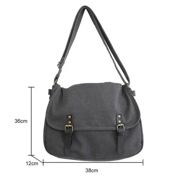 Japanese Brand Canvas Crossbody Bag Size ONE SIZE - 4 Thumbnail
