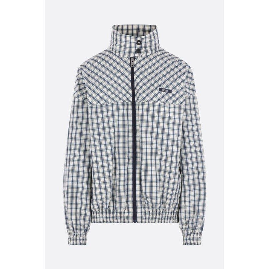 Prada PRADA Gray Check Chambray Oversized Jacket New & Authentic ( Size XS / US 0-2 / IT 36-38 - 1 Thumbnail