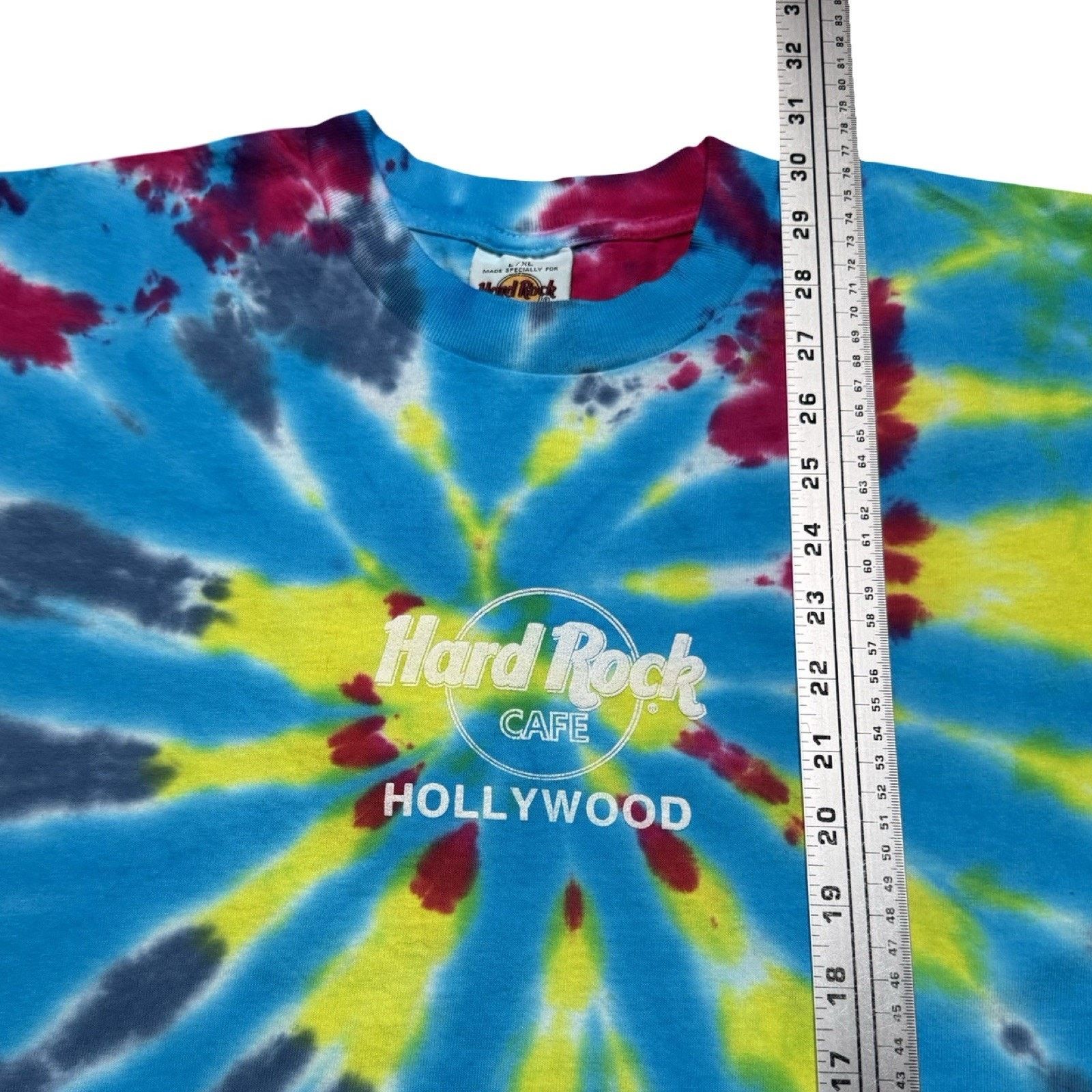 Hard Rock Cafe Vintage 90s Hard Rock Cafe Hollywood Tie Dye T Shirt L Size US L / EU 52-54 / 3 - 5 Thumbnail