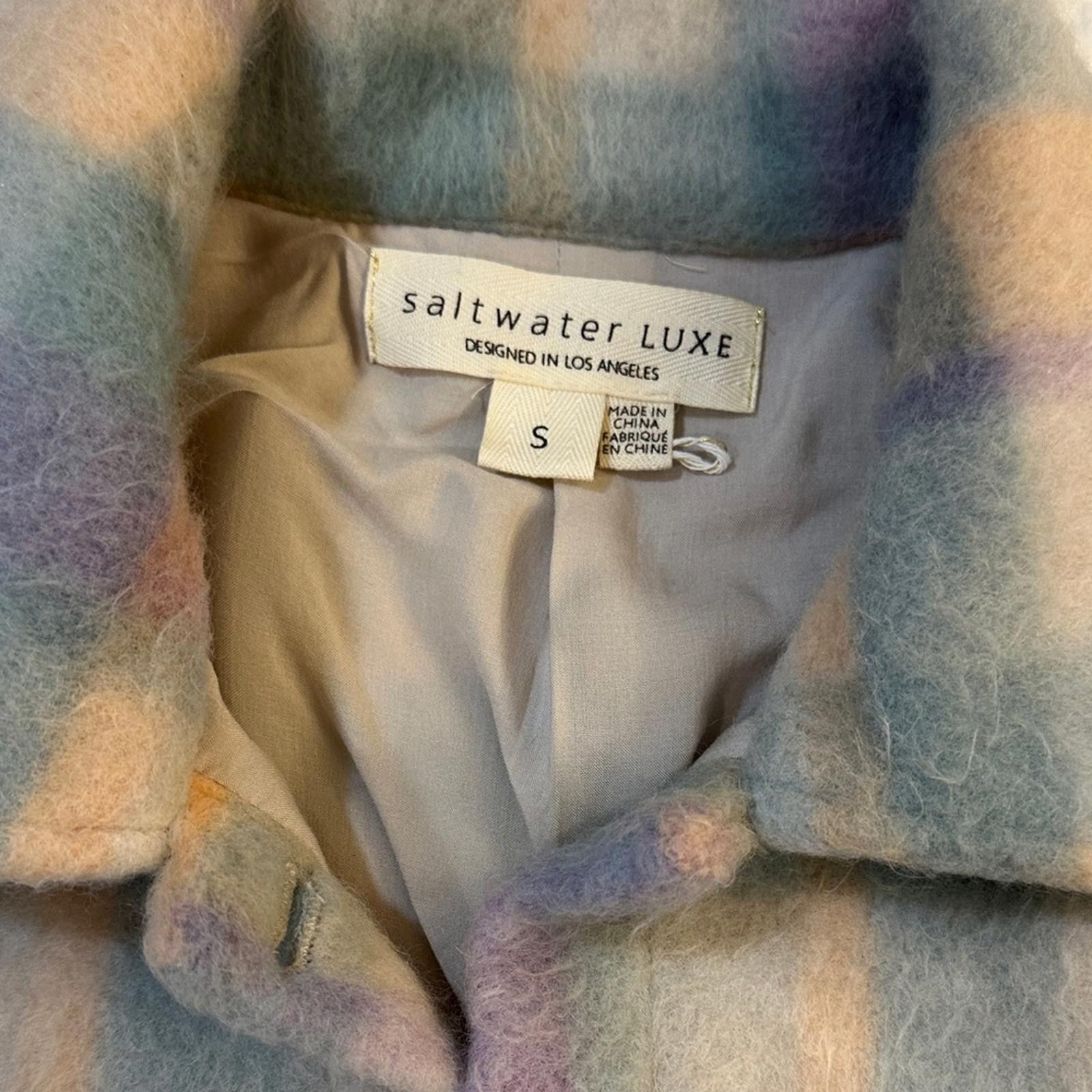Other Saltwater LUXE Wool NWOT small Plaid Teddy Jacket $196 Size S / US 4 / IT 40 - 3 Thumbnail