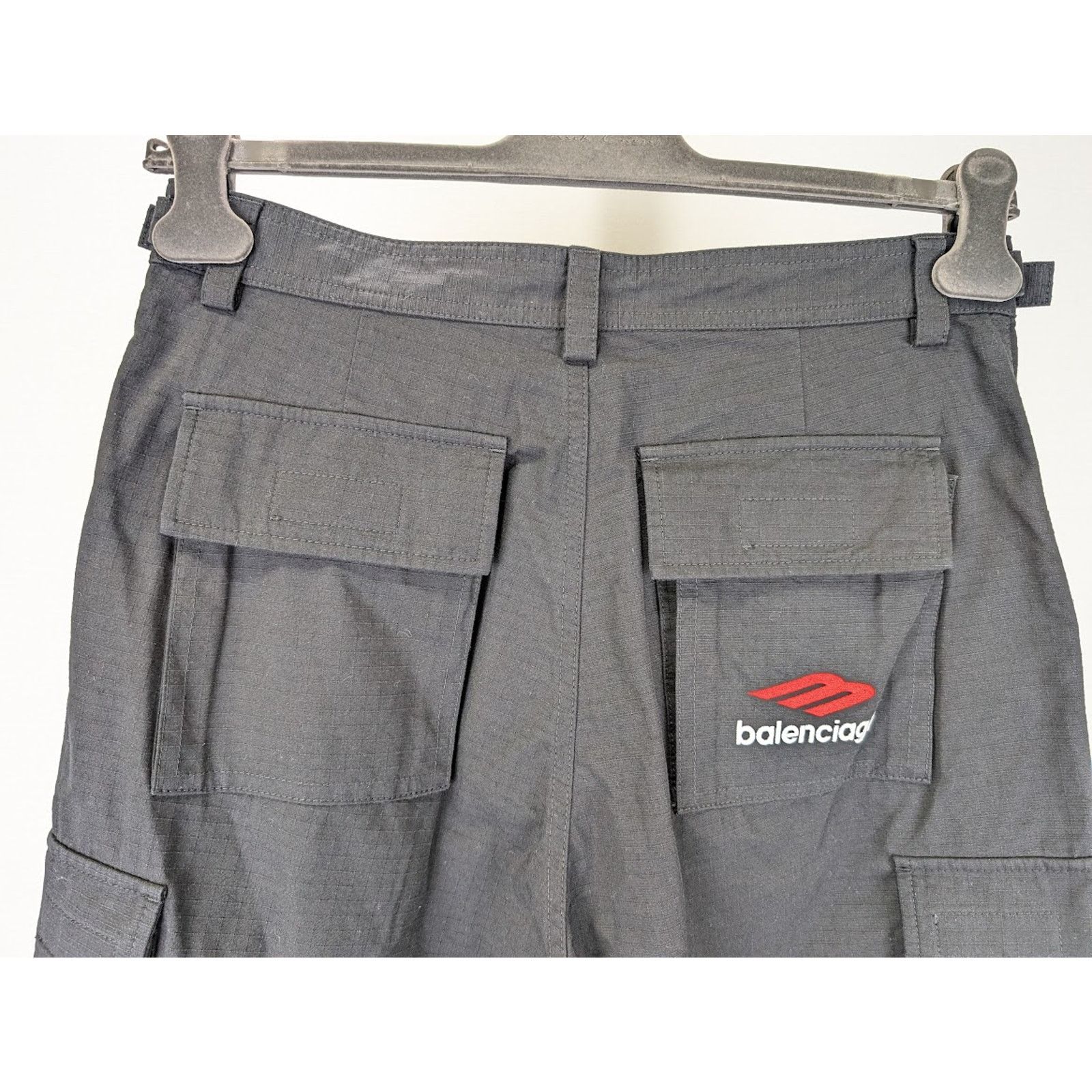 Balenciaga o1rshd1 Cotton Ripstop Gamer Shorts in Black Size US 32 / EU 48 - 16 Thumbnail