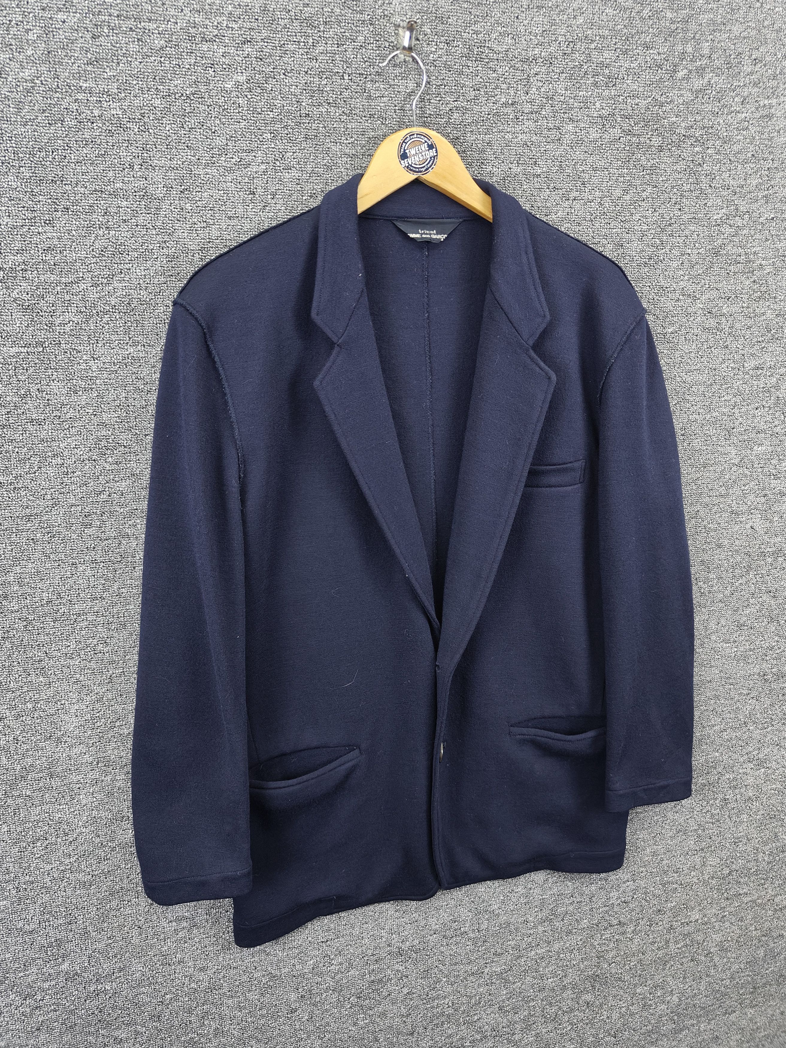 Comme des Garcons Vintage Tricot Comme Des Garcons Single Breasted Wool Blazer Size US M / EU 48-50 / 2 - 5 Thumbnail