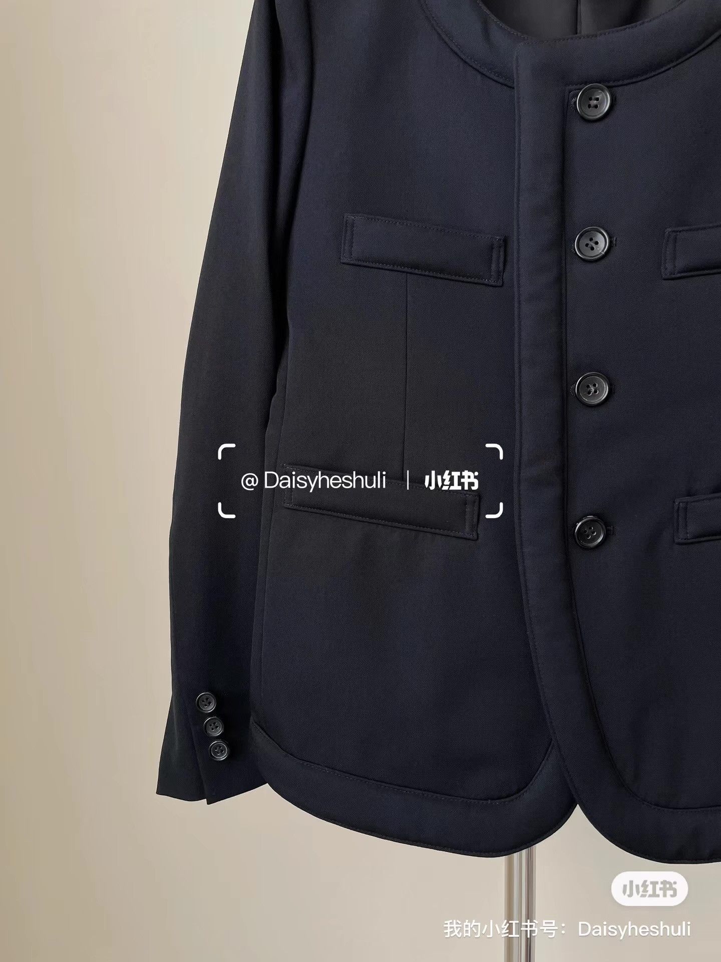 Comme des Garcons Comme des Garçons Pocket Round Neck Wool Jacket Ｑ24 Size XS / US 0-2 / IT 36-38 - 3 Thumbnail