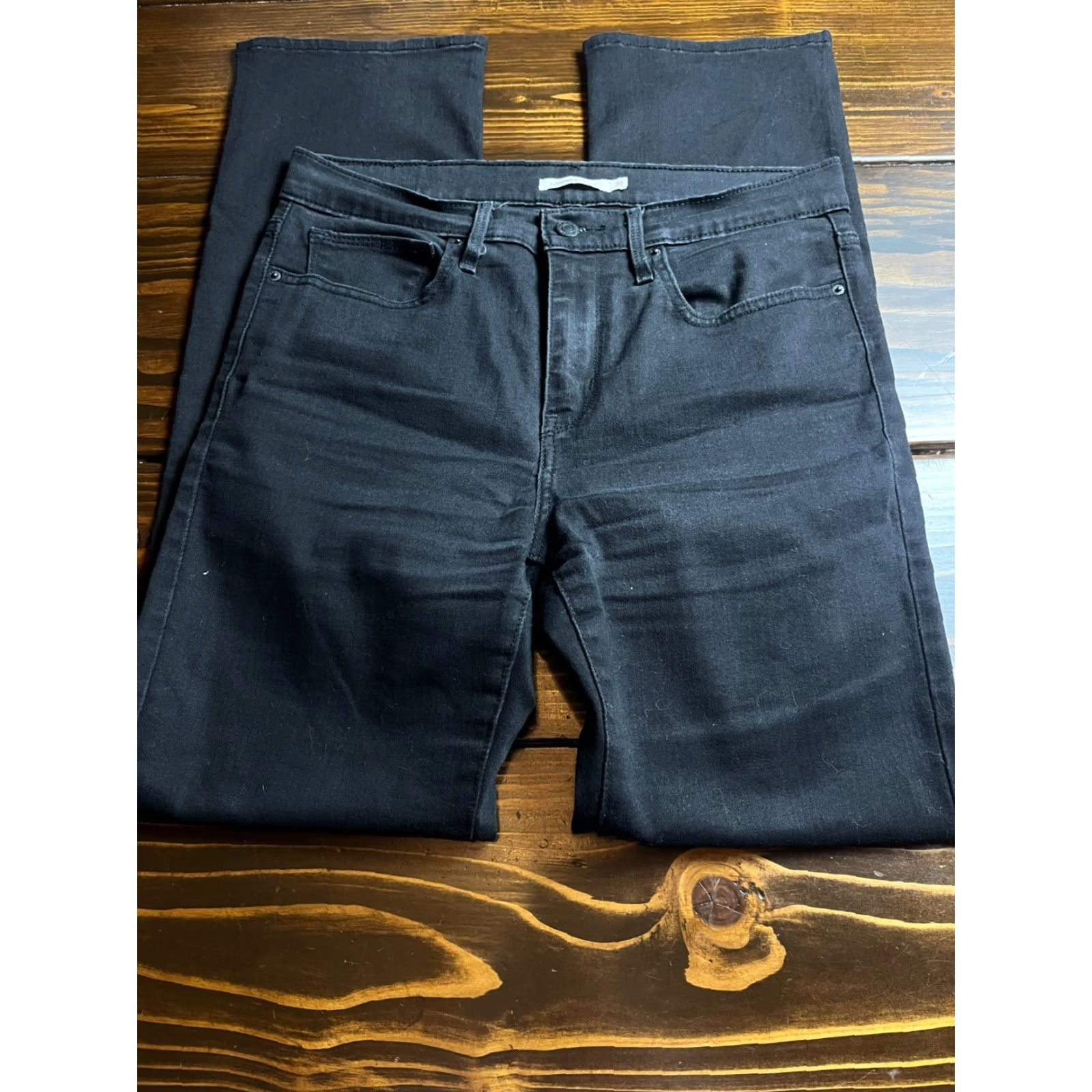Levi's Levi's Jeans Men's 30x32 Black Denim Slimming Straight Pockets Mens Size US 30 / EU 46 - 2 Thumbnail