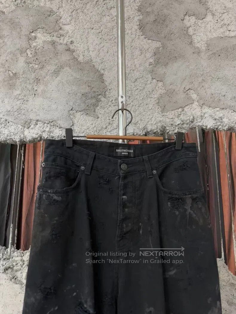 Balenciaga Balenciaga Distressed Ripped Denim Jeans. Size US 26 / EU 42 - 3 Thumbnail