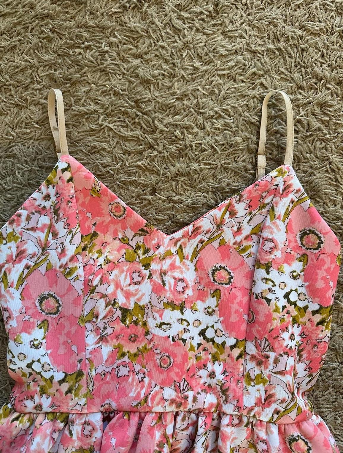 Designer Floral Summer Dress - Perfect for Any Occasion Size ONE SIZE - 3 Thumbnail
