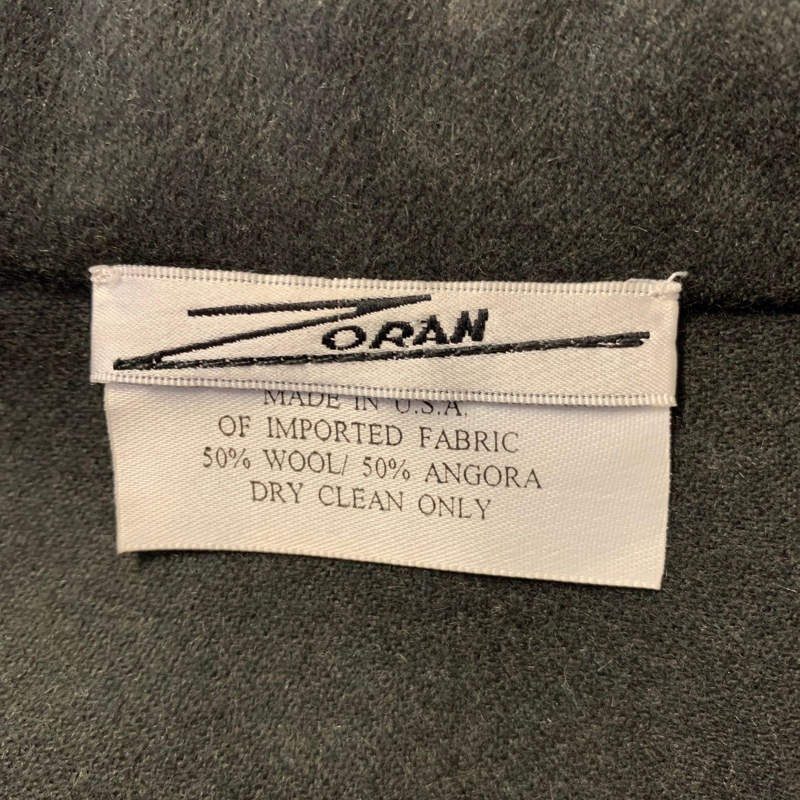 Other ZORAN M Green Olive Wool Angora Notch Collar Cardigan Size M / US 6-8 / IT 42-44 - 5 Thumbnail