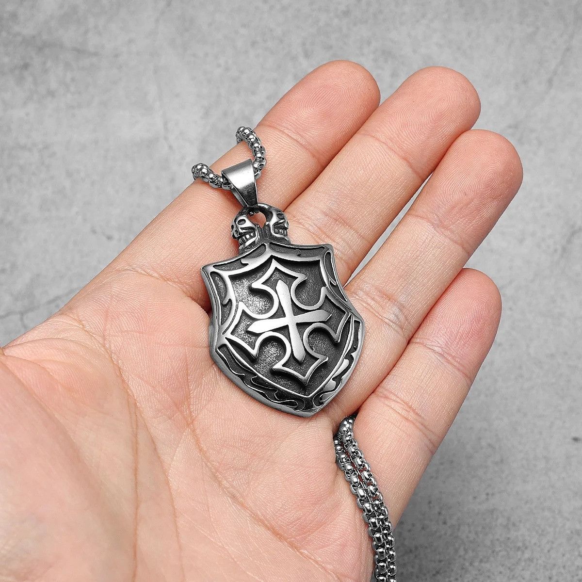 Other Cross Shield Pendant Accessories Necklace Gifts Size ONE SIZE - 1 Thumbnail