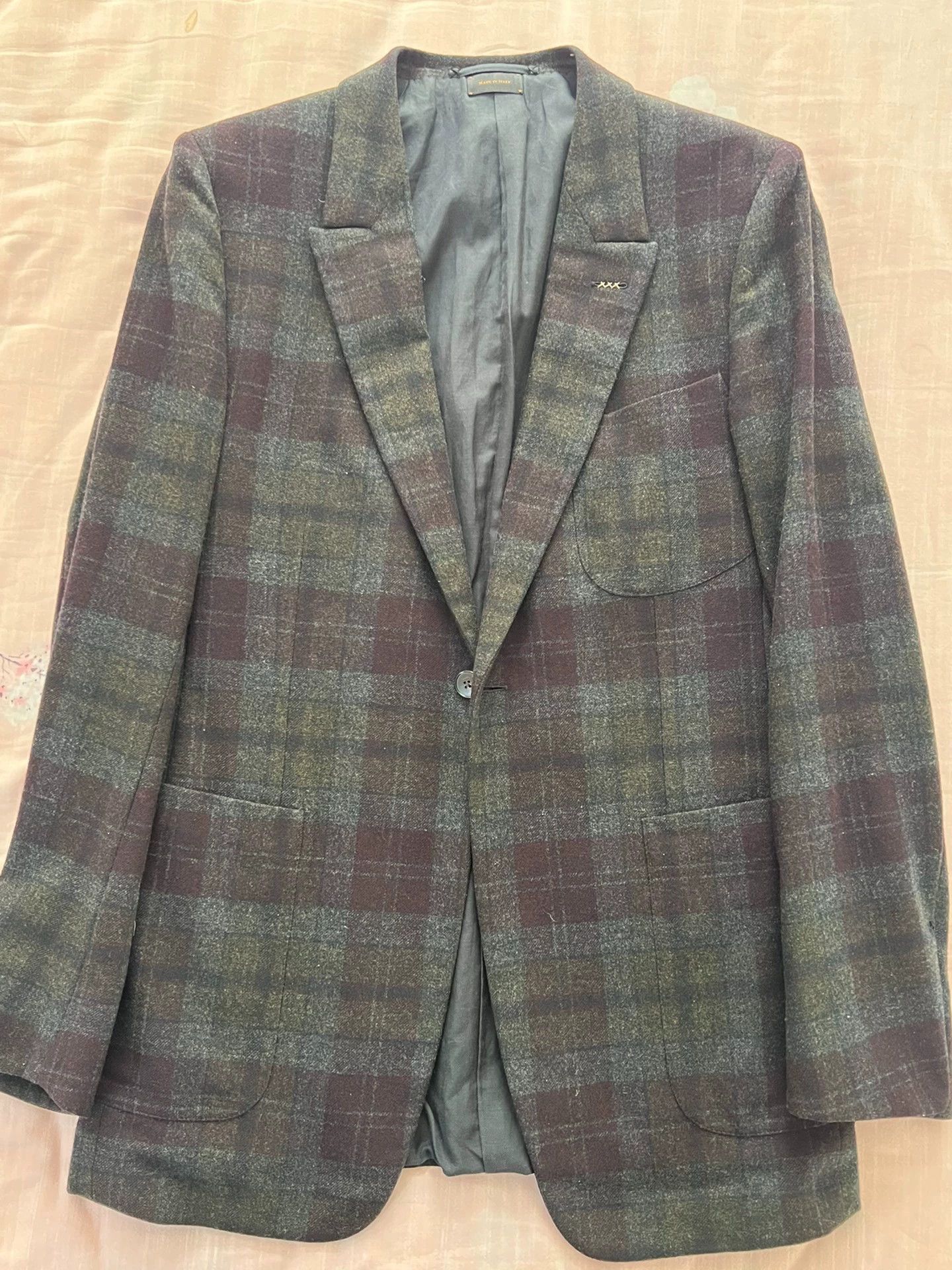 Ermenegildo Zegna EZ XXX Green Check Regular Fit Suit Men's 54 90% Wool Size 54R - 1 Thumbnail