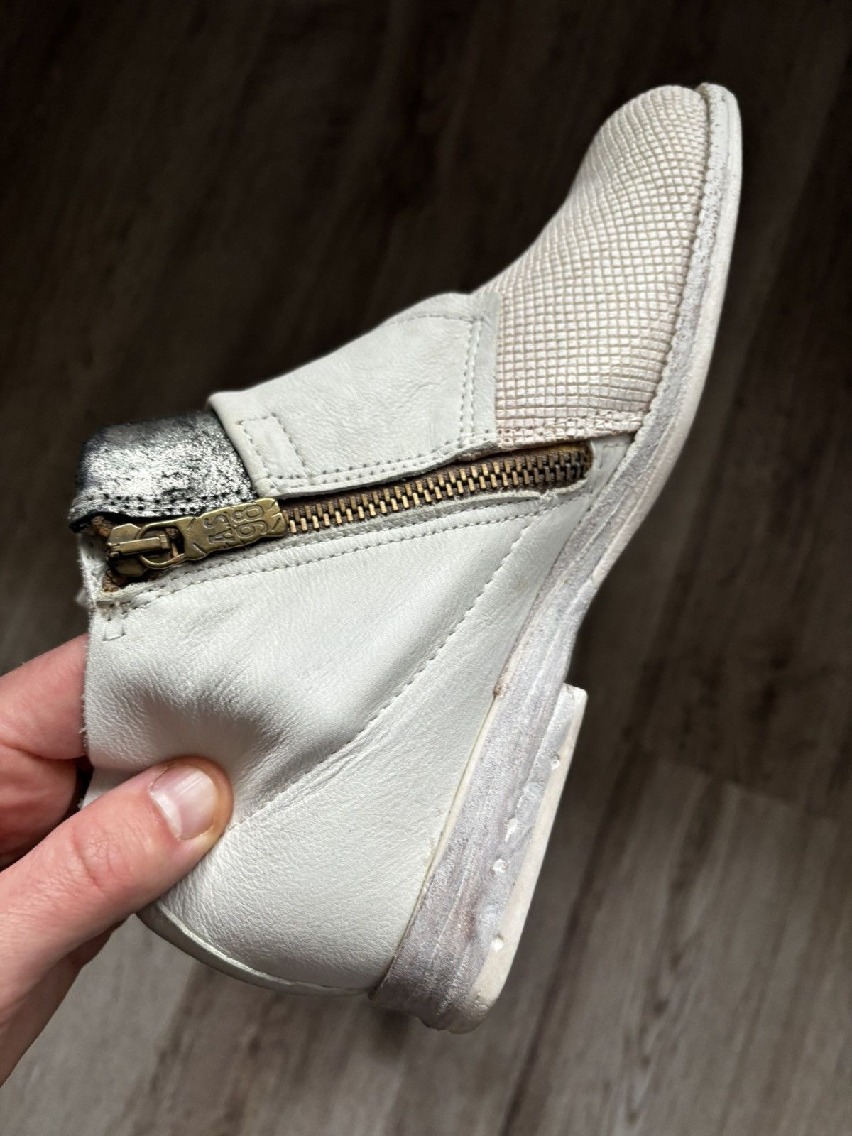 A.S.98 A.S.98 Airstep White Leather Zip Buckle Booties – US 6.5 Size US 6.5 / IT 36.5 - 10 Thumbnail