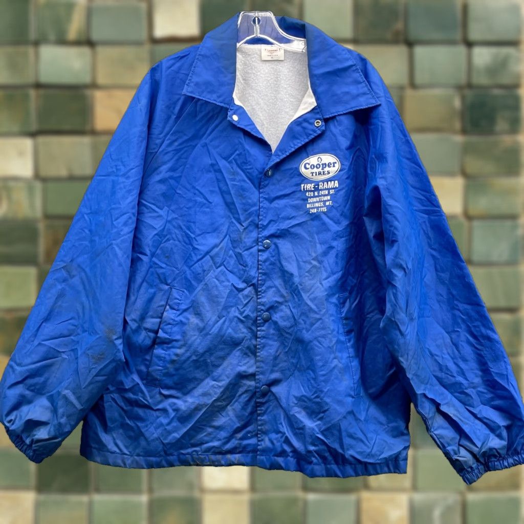 Coach VINTAGE Auburn Sportswear Coach Jacket Mens Extra Large Blue USA Made Cooper Tires Size US XL / EU 56 / 4 - 1 Thumbnail