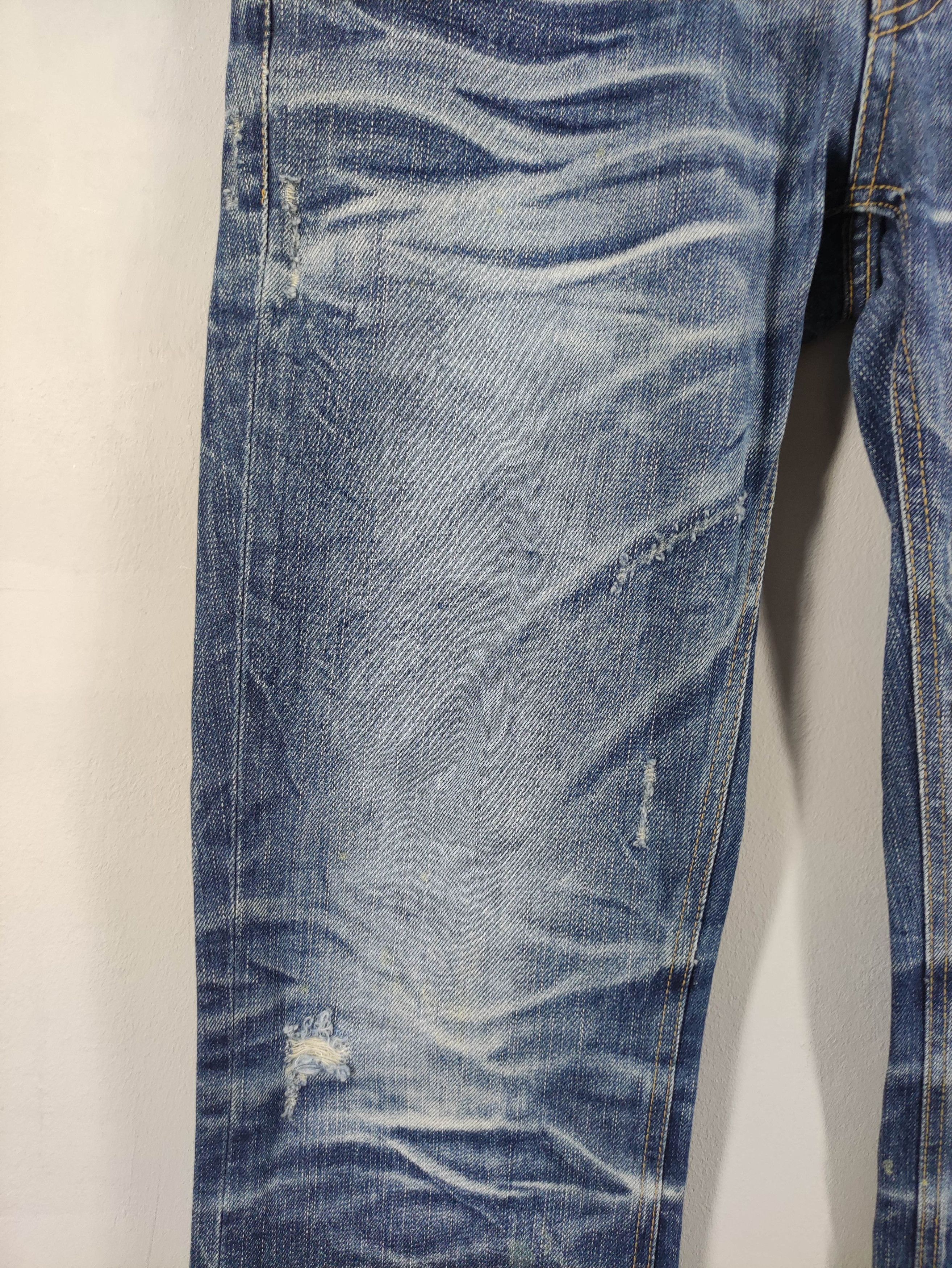 Japanese Brand Vintage Rubber Soul Distressed Denim Jeans Size US 35 - 2 Thumbnail