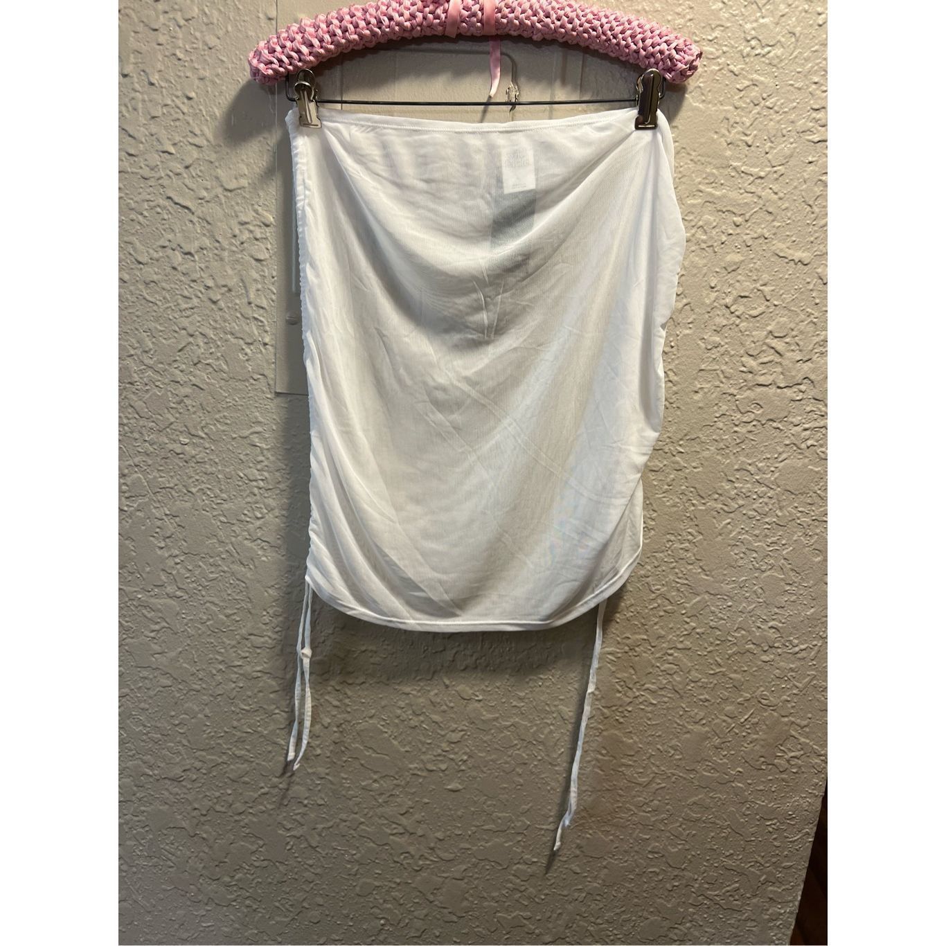 Other Wild Fable White Mesh Drawstring Cover Up Skirt Woman’s XL N Size 34" / US 12 / IT 48 - 1 Thumbnail