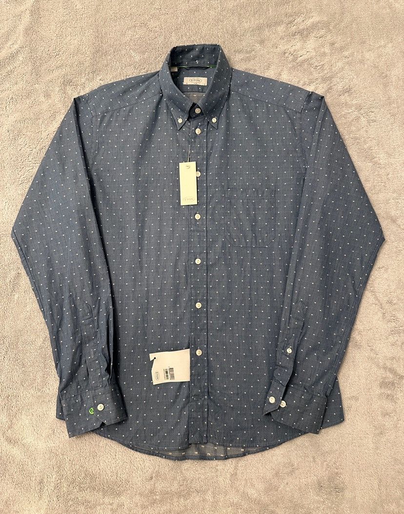 Eton BRAND NEW Eton pin dot button down shirt Size US L / EU 52-54 / 3 - 3 Thumbnail