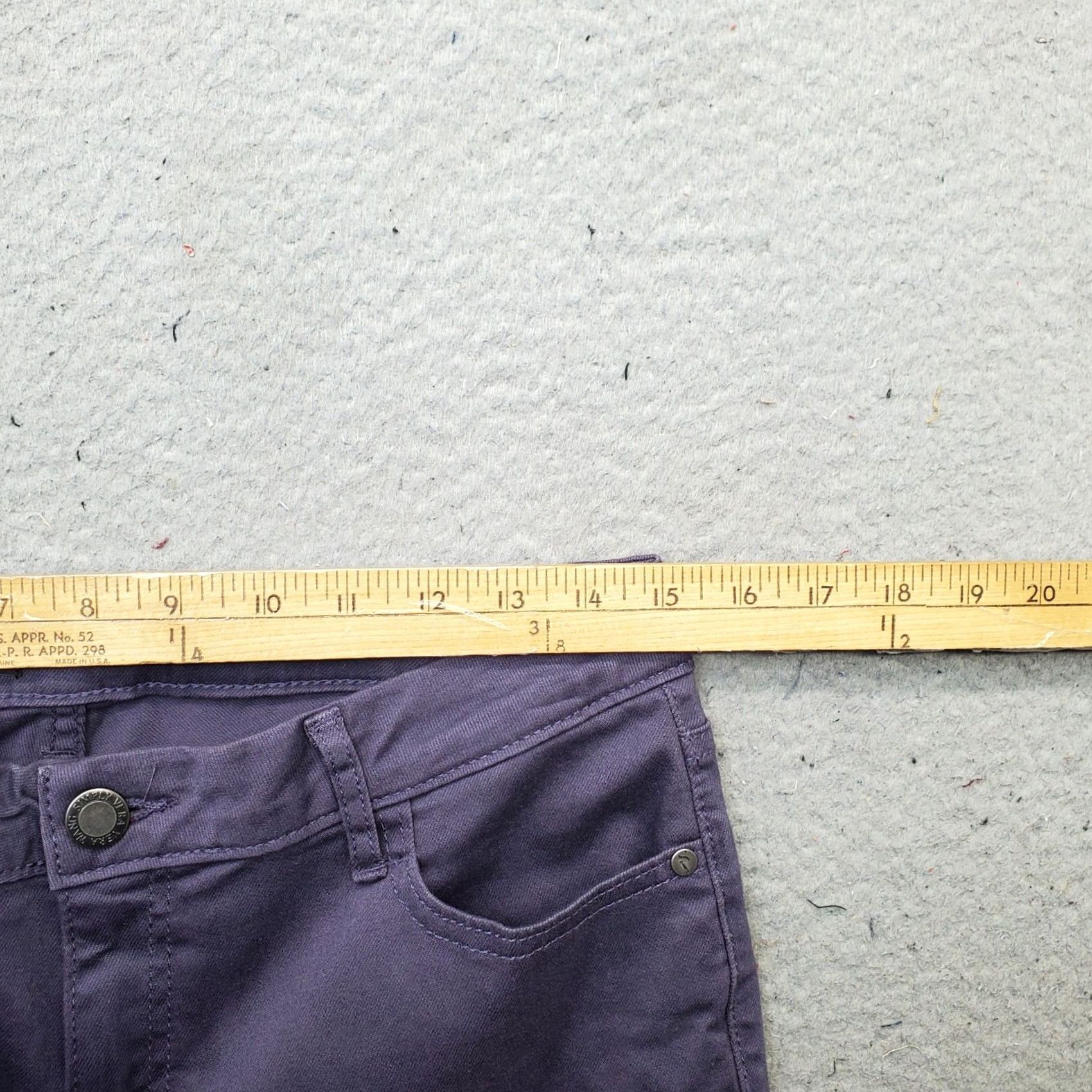Vintage Simply Vera Vera Wang Capri Jeans Womens 6 Purple Mid Rise Ankle Slit Straight Size 28" / US 6 / IT 42 - 6 Thumbnail