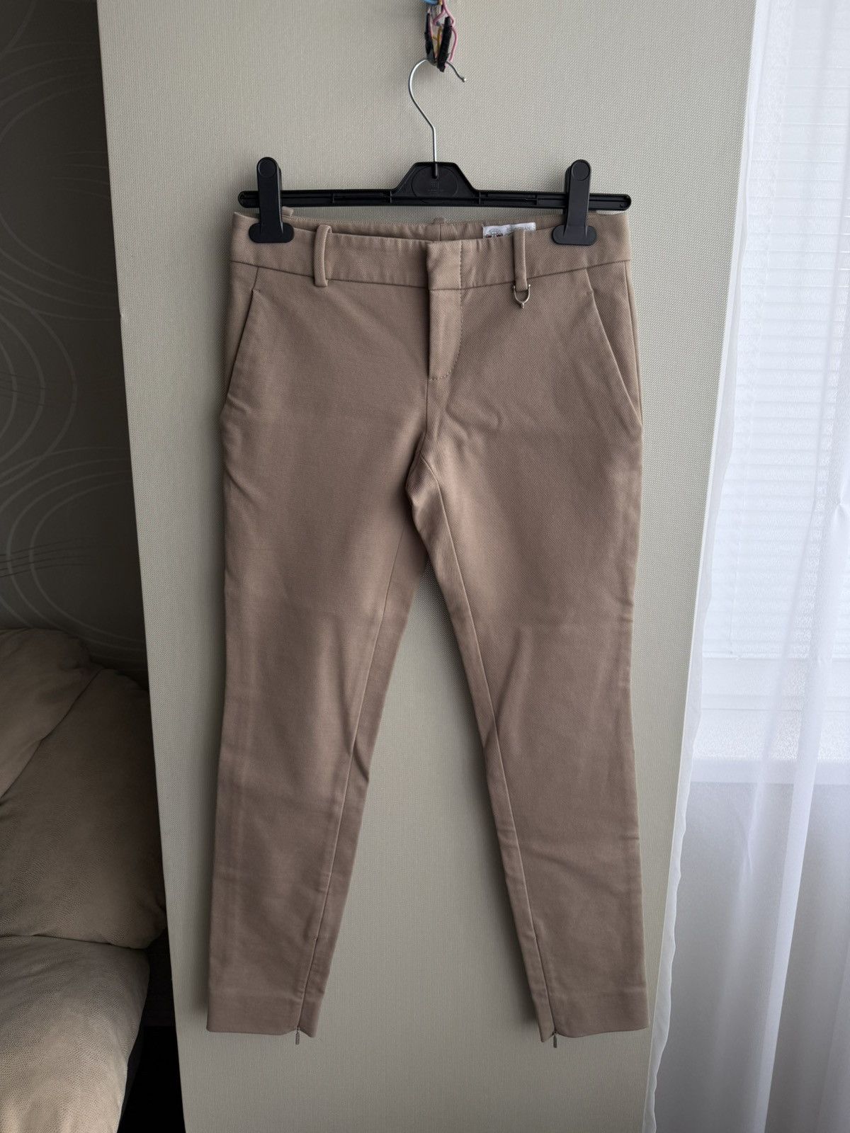 Gucci Gucci Cotton Silk Pants IT 38 Beige Career Mid Rise Trousers Size 26" / US 2 / IT 38 - 1 Thumbnail
