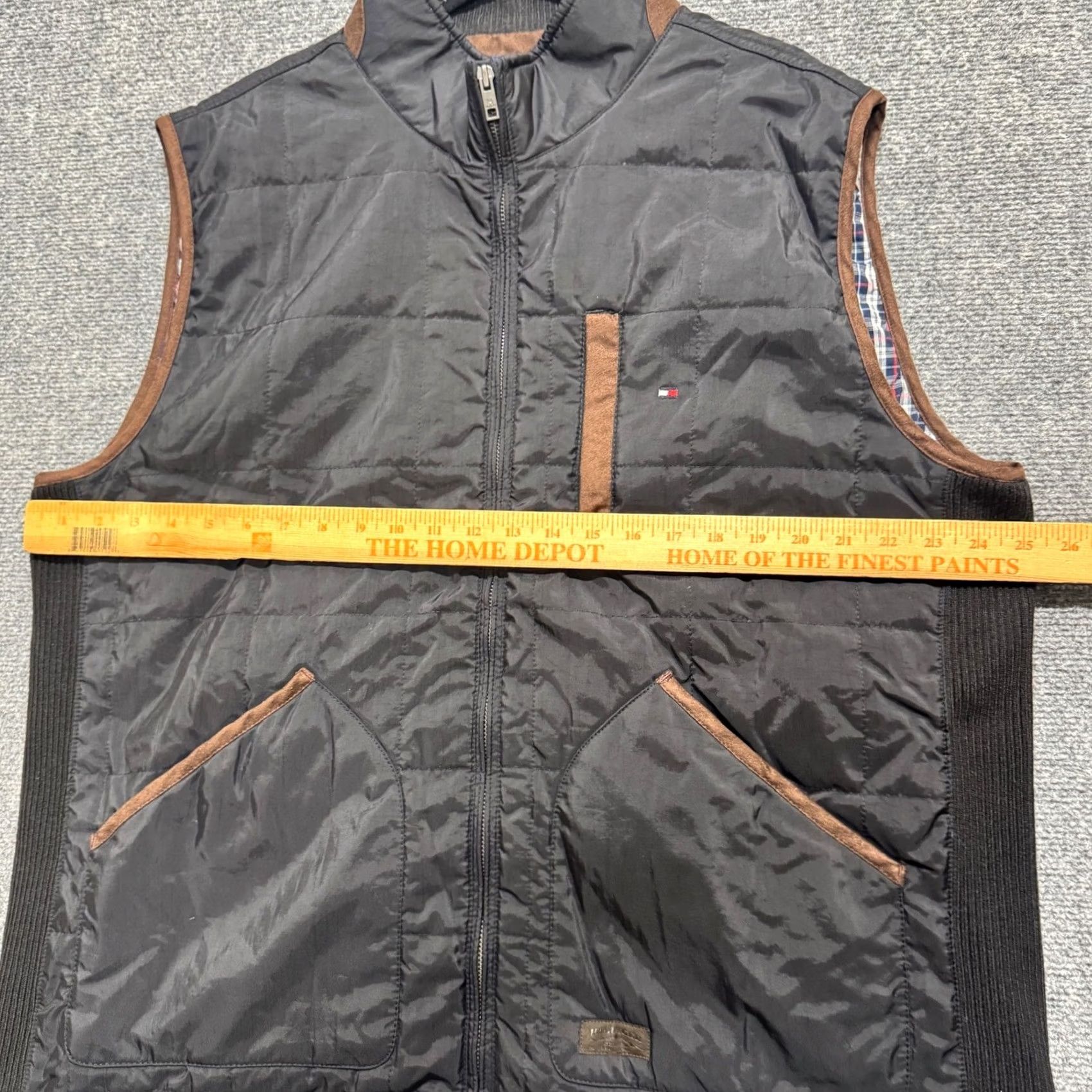 Tommy Hilfiger Tommy Hilfiger Puffer Vest Jacket Black 2XLT Men Nylon Plaid Lined Outdoor Big & Tall Size US XXL / EU 58 / 5 - 6 Thumbnail