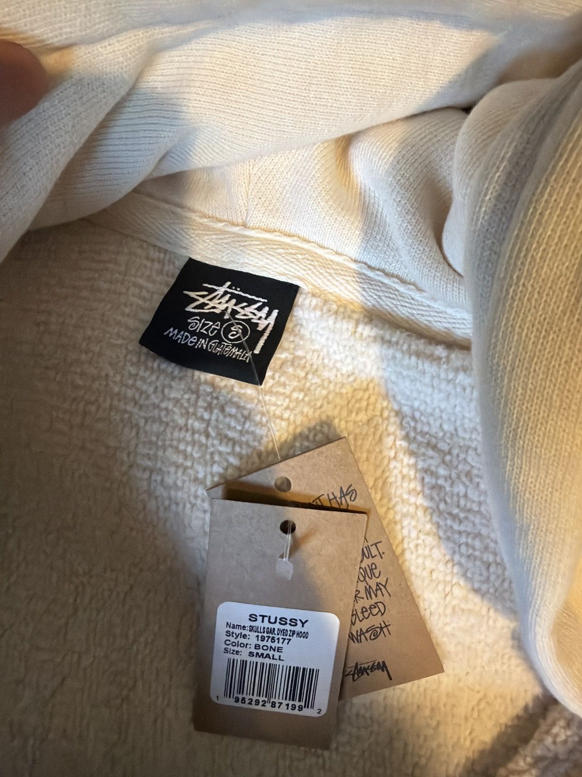 Stussy Stussy skulls dyed zip up hoodie bone small Size US S / EU 44-46 / 1 - 5 Thumbnail