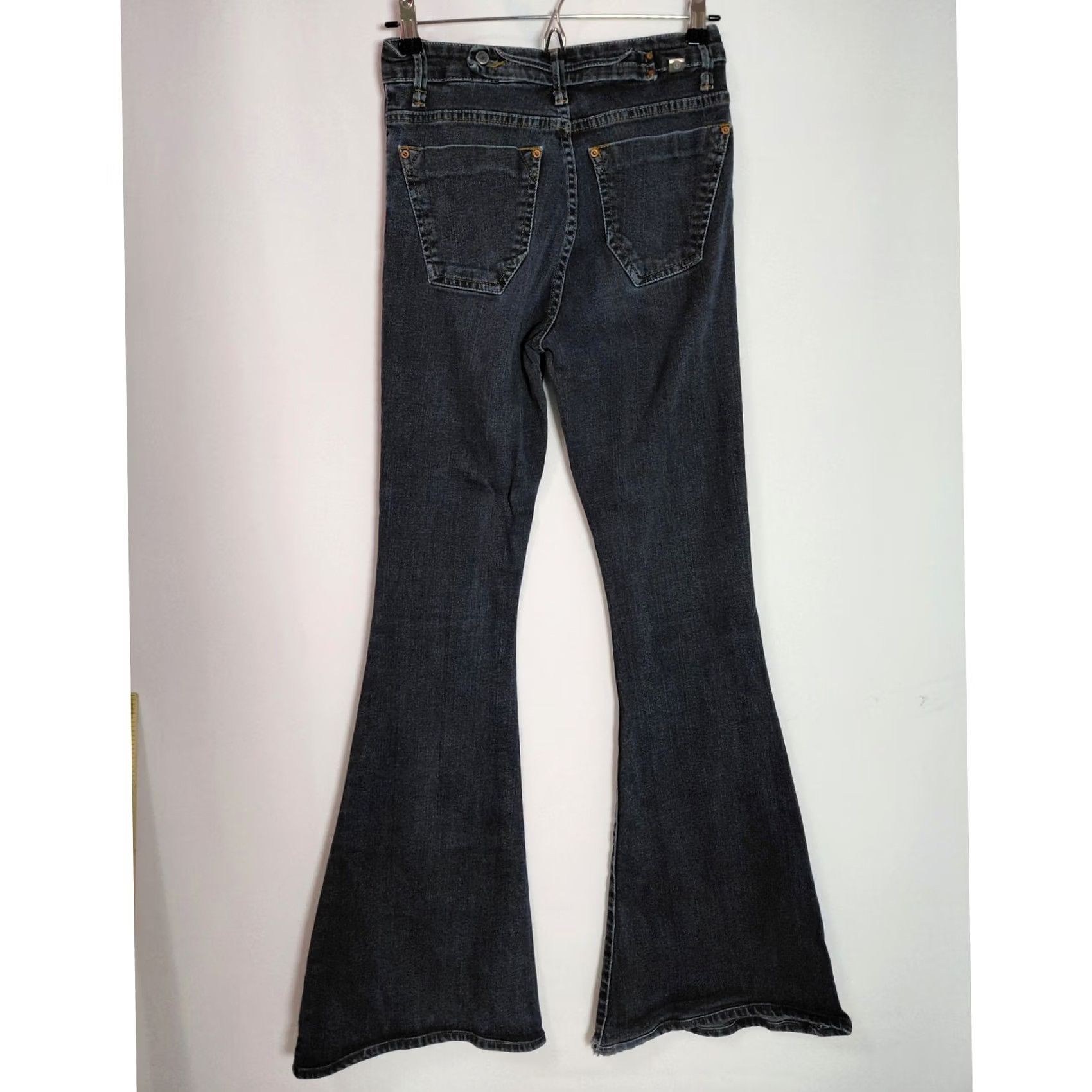 Vintage Animale Flare Jeans Dark Wash Regular Denim Women 36 Regular Flared Mid 10-12 in Cotton Blend Zip Vintage No Size 25" / US 0 / IT 36 - 2 Thumbnail