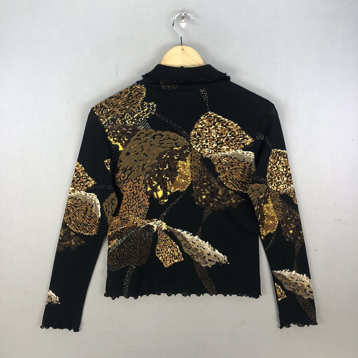 Other Gold Abstract Print Fitted Top - Jean Paul Gaultier Style Size M / US 6-8 / IT 42-44 - 5 Thumbnail