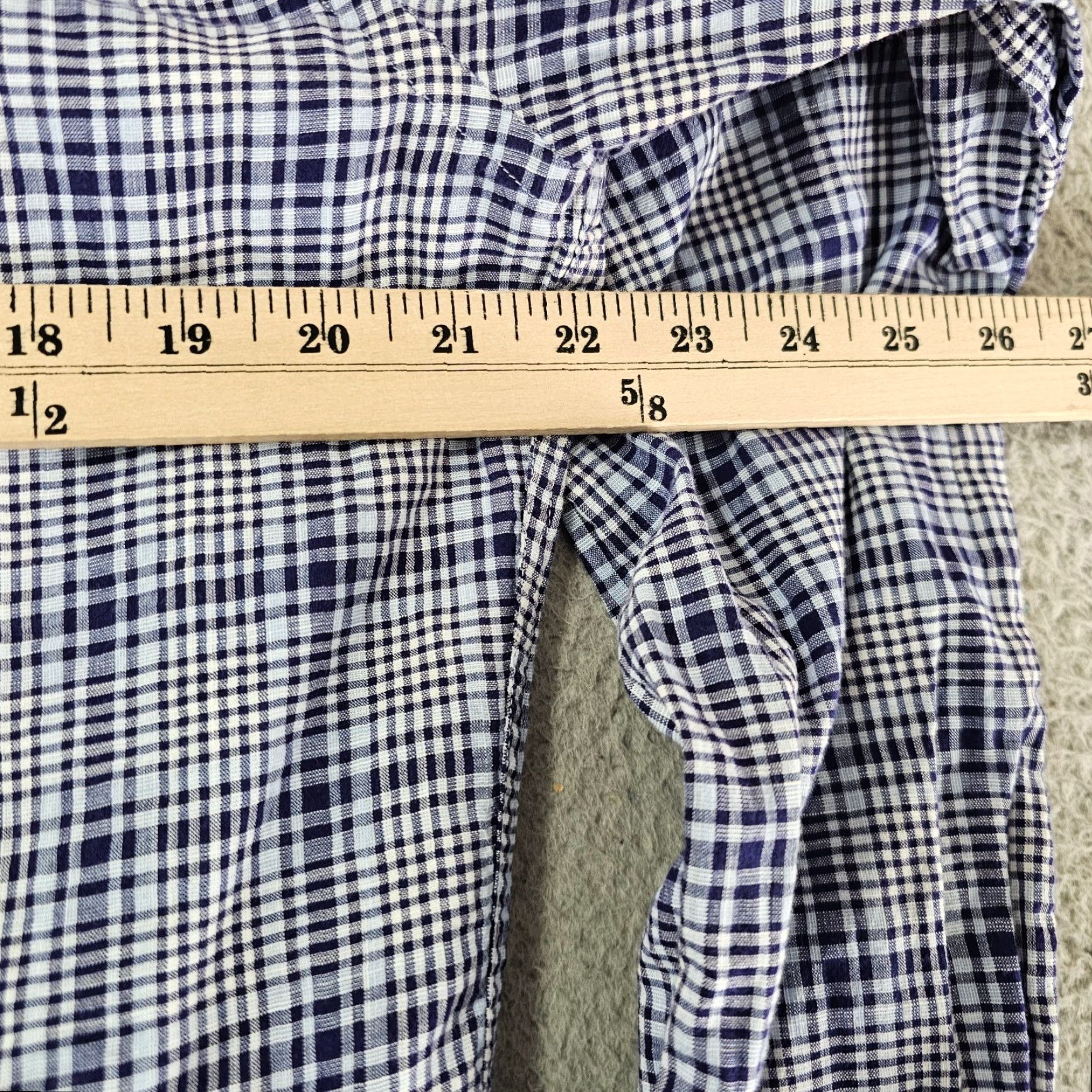 Peter Millar Peter Millar Collection Shirt Mens Large Blue Check Long Sleeve Chambray Button-Up Size US L / EU 52-54 / 3 - 6 Thumbnail