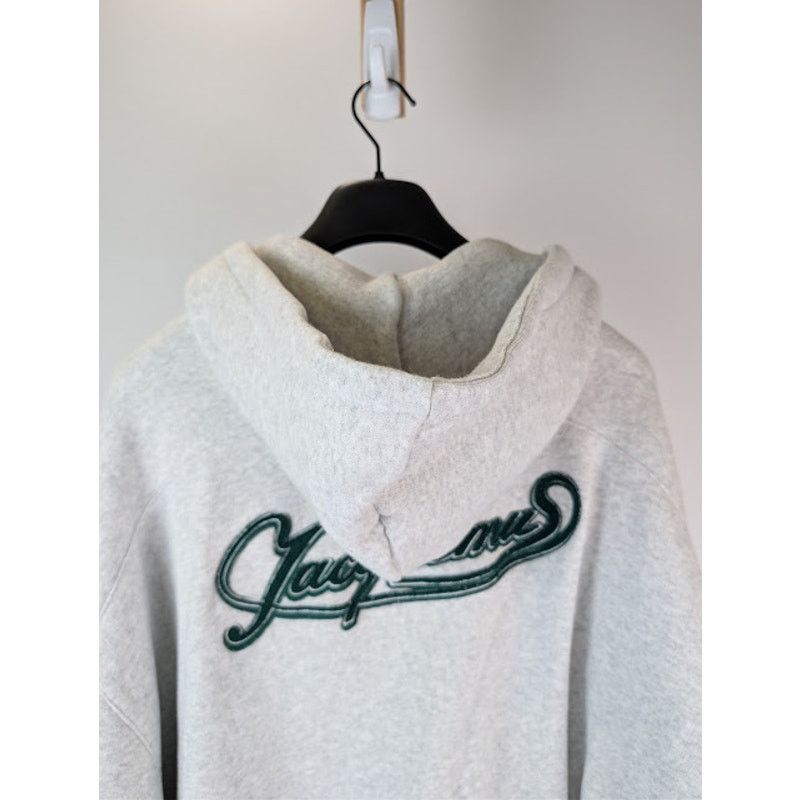 Jacquemus o1rshd1 Oversized Zip-Up Torneo Hoodie in Athletic Club Grey Size US XL / EU 56 / 4 - 17 Thumbnail
