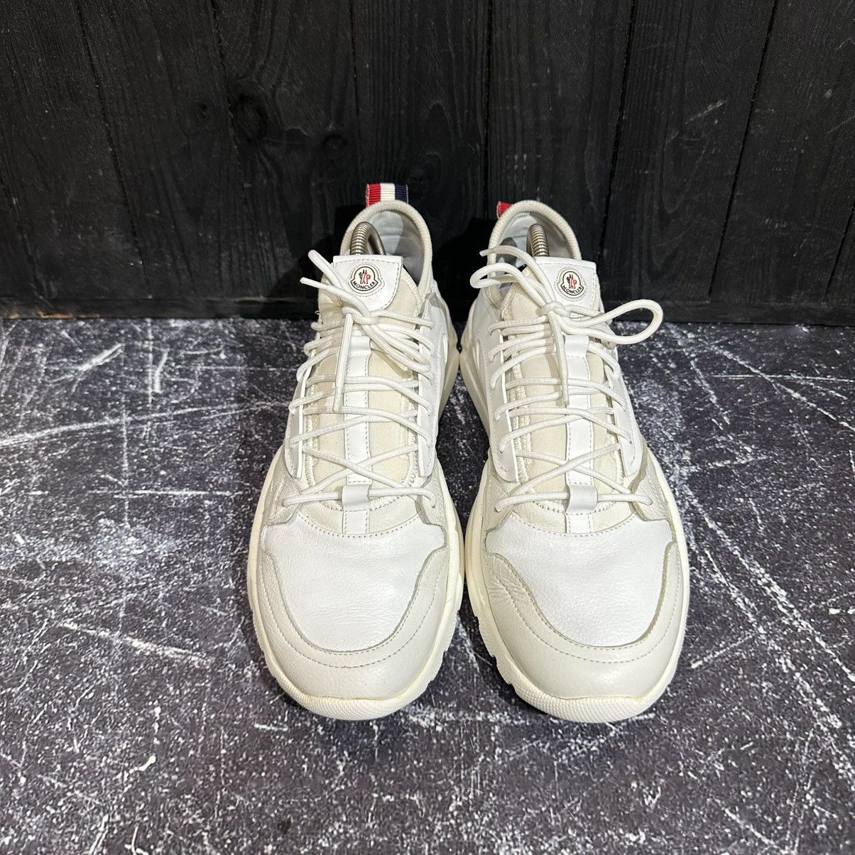 Moncler MONCLER MEN’S White Leather Sneakers Size 43 Size US 10 / EU 43 - 4 Thumbnail