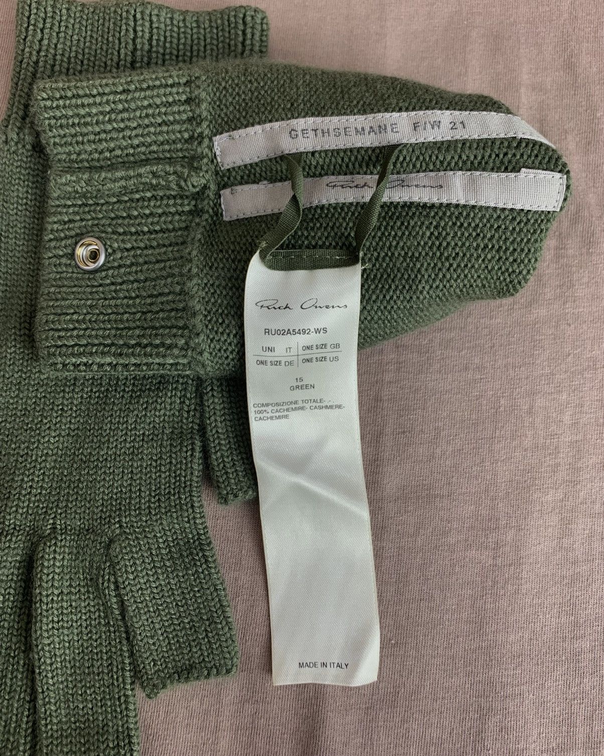 Rick Owens RICK OWENS 21fw cashmere touch screen gloves Size ONE SIZE - 4 Thumbnail