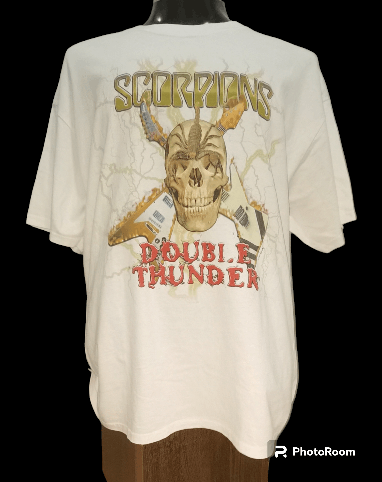 Band Tees × Vintage SCORPION DOUBLE THUNDER SHIRT Size US XL / EU 56 / 4 - 1 Thumbnail