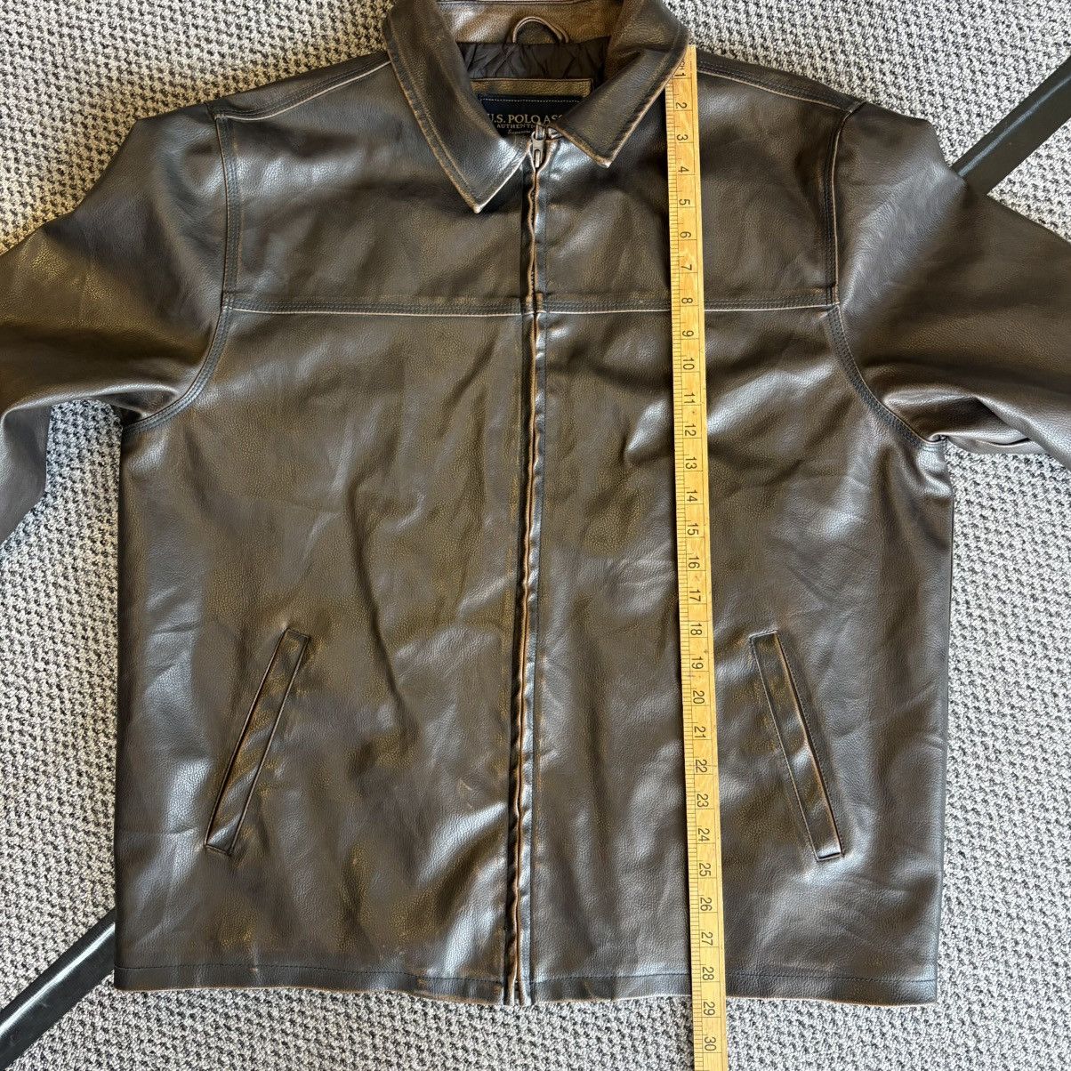 U.S. Polo Assn. US Polo Assn Leather Jacket Size US XL / EU 56 / 4 - 18 Thumbnail