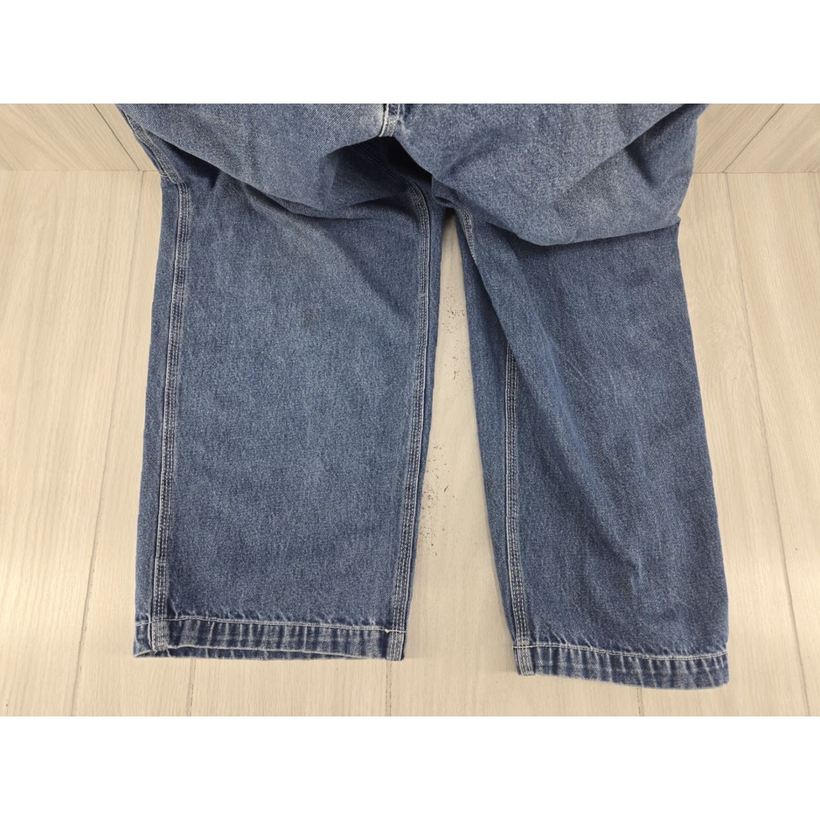 Denime Five Brother Bib Overalls Men Denim Workwear 42x29 Blue Jeans Retro 90s Mens Size US 42 / EU 58 - 6 Thumbnail