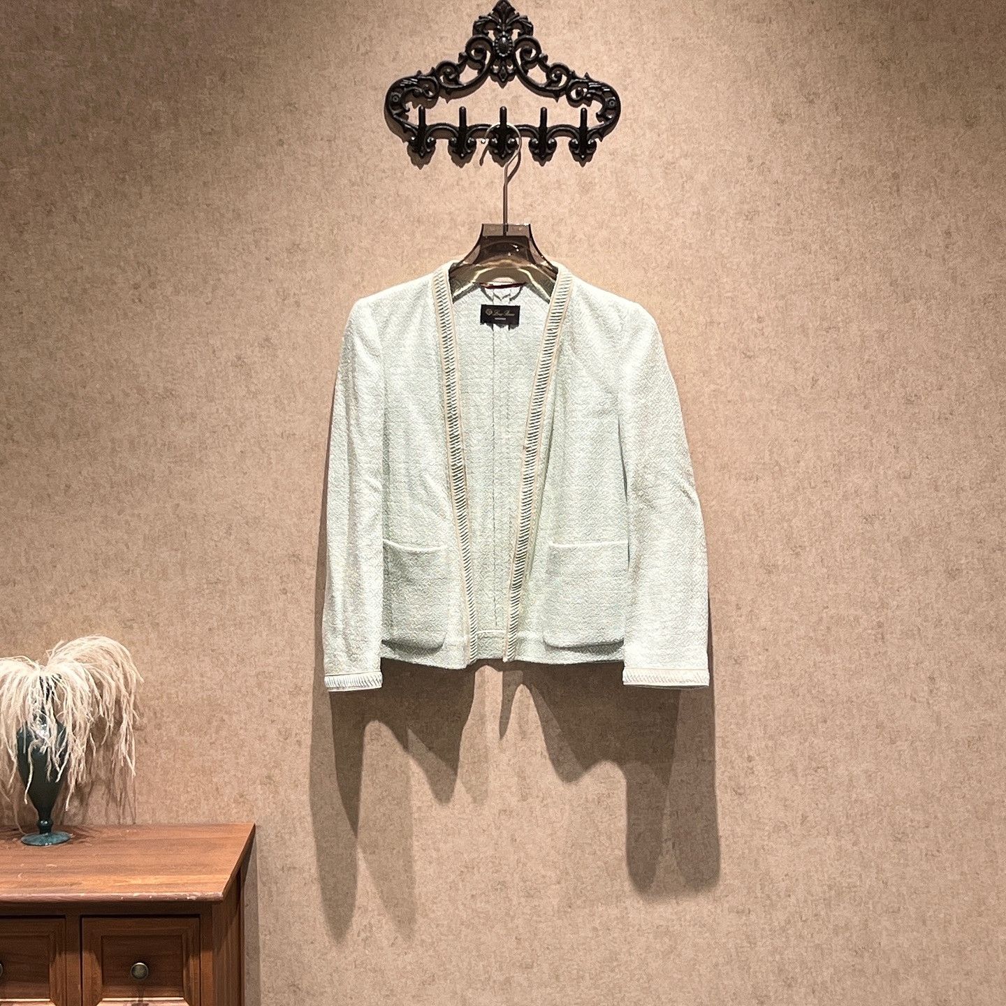 Loro Piana Loro Piana Woven Open Front Jacket Size 38 Size XS / US 0-2 / IT 36-38 - 1 Thumbnail