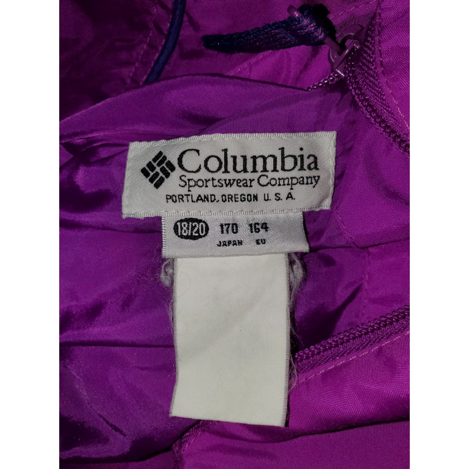 Vintage VINTAGE Columbia Sportswear Women's Jacket Ski Windbreaker 18/20 Purple Quilted Liner Long Zip Button 90s Mens Womens Girls? Size XXL / US 16-18 / IT 52-54 - 6 Thumbnail