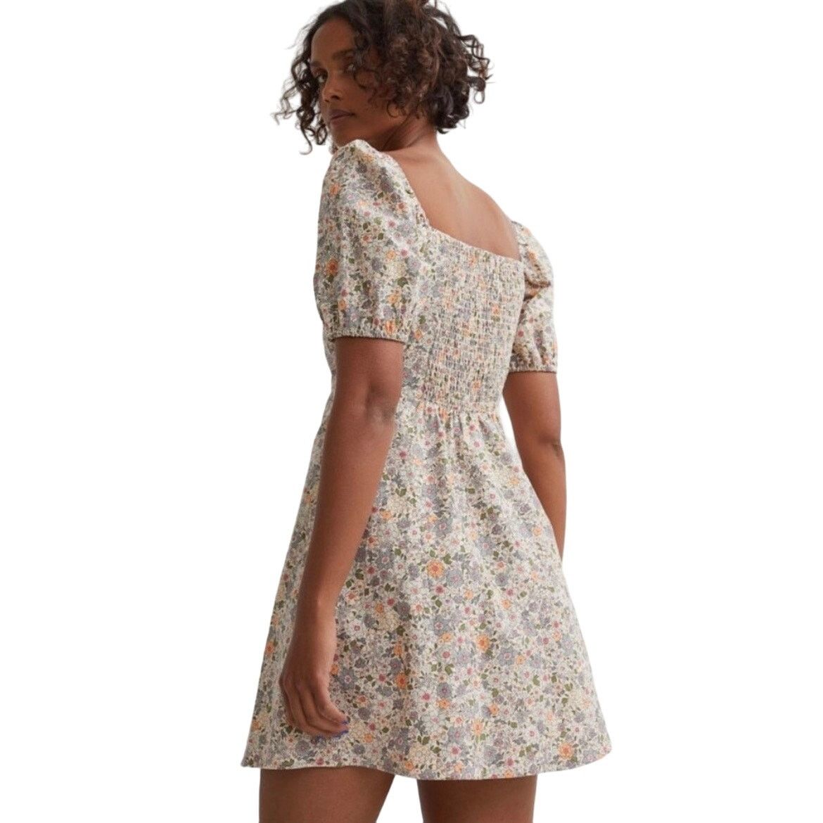 H&M H&M Linen Blend Puff-Sleeved Dress Size XXL | Grailed
