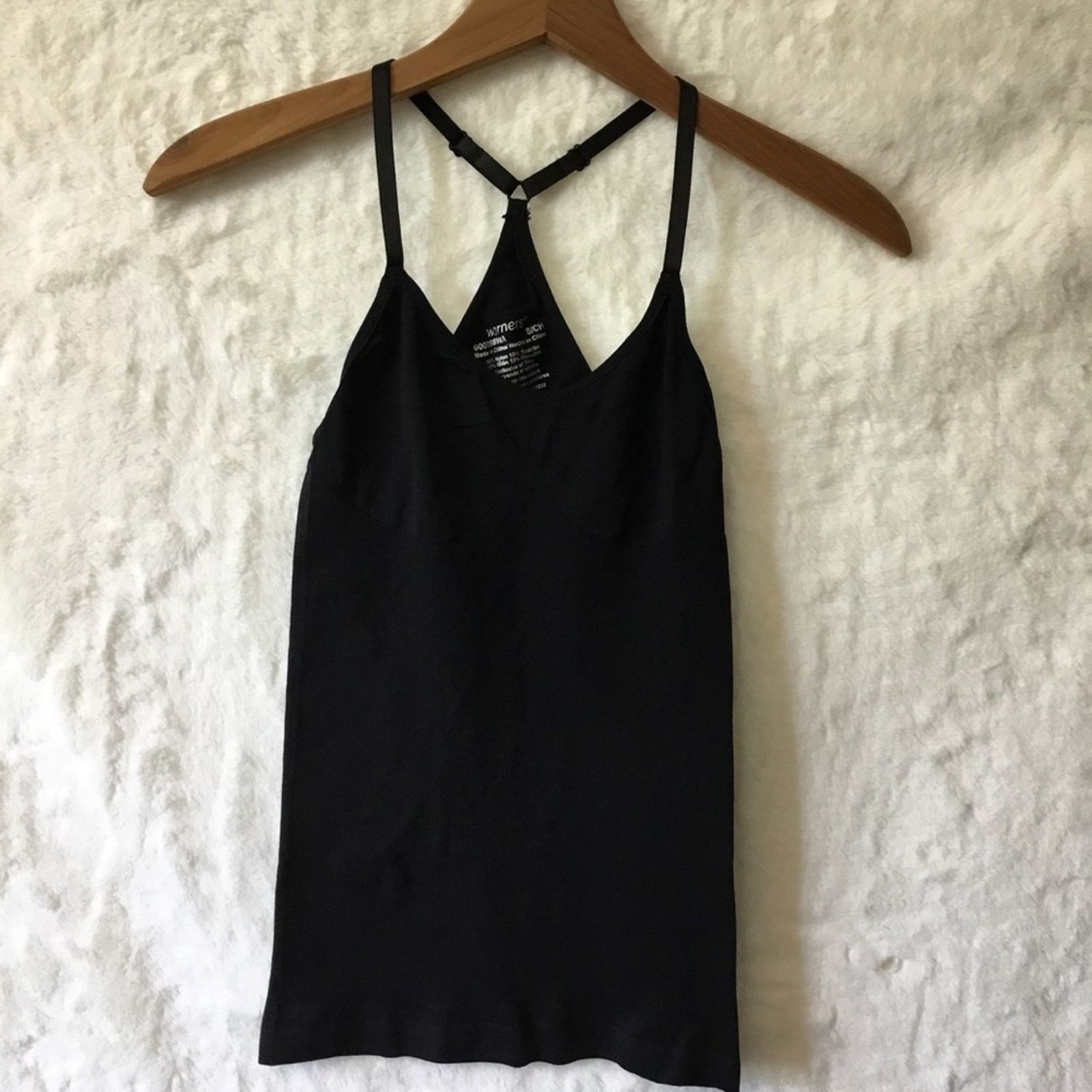 Other Warner's Black Strappy Racerback Shapewear Top Size ONE SIZE - 2 Thumbnail