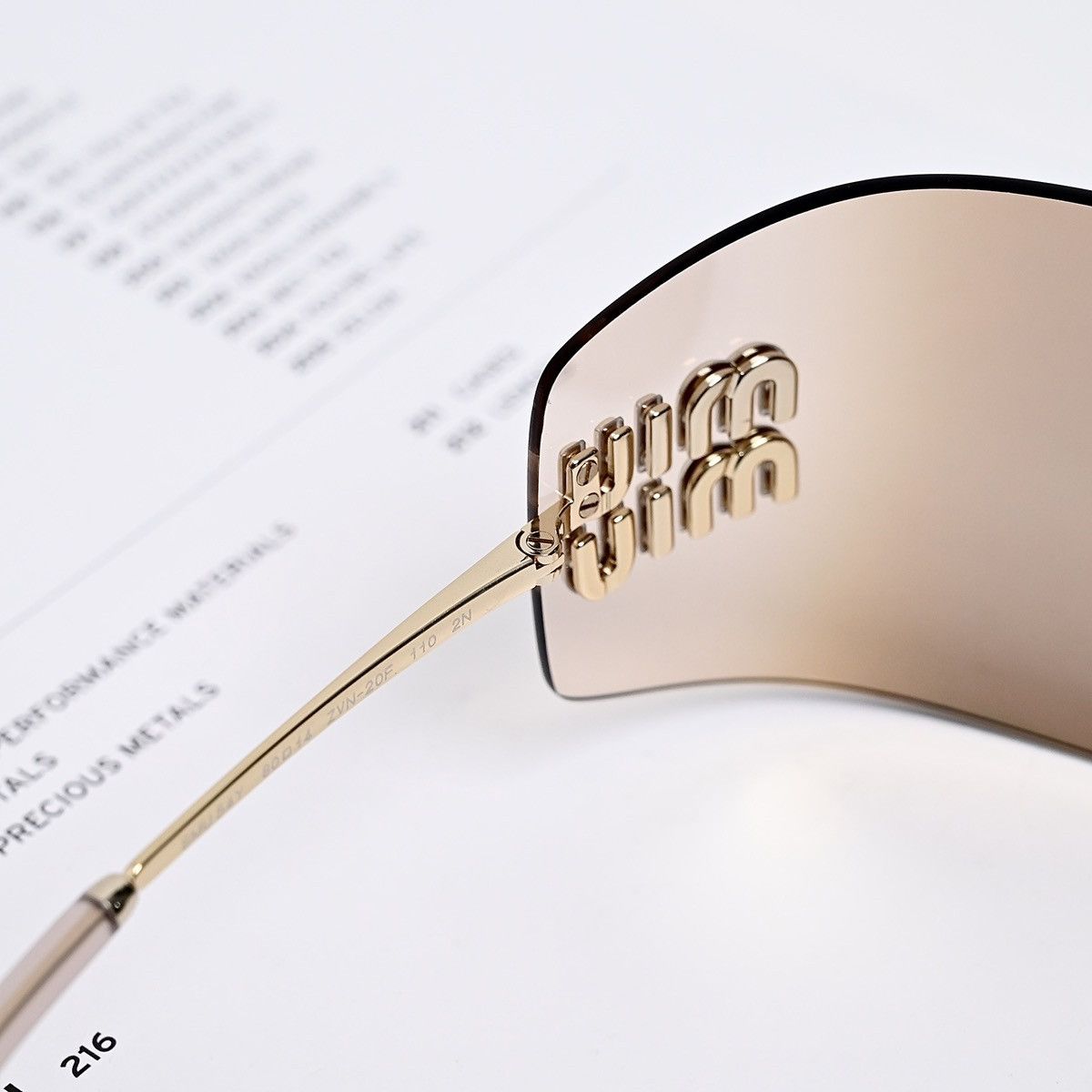 Miu Miu MIU MIU 0MU 54YS SUNGLASSES Size ONE SIZE - 9 Thumbnail