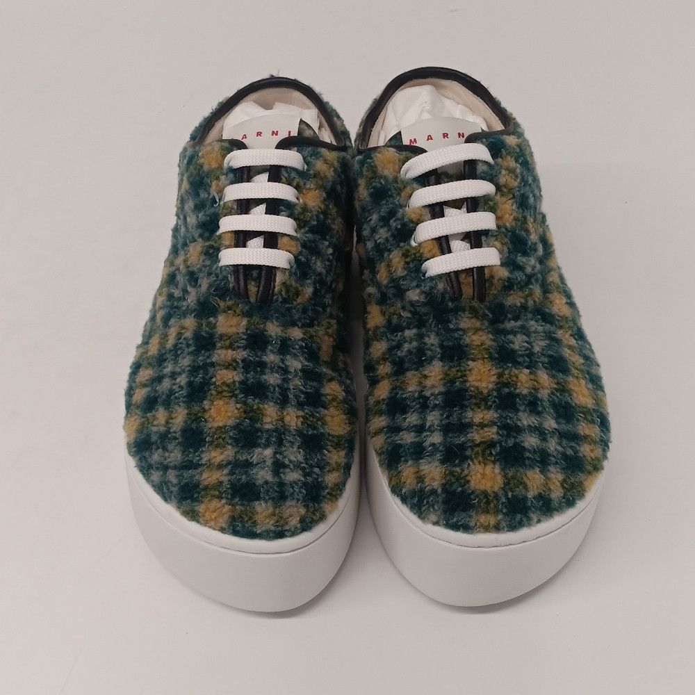 Marni Marni Tartan Check Wool Platform Lo-Top Sneakers - EU43/US10 Size US 10 / EU 43 - 3 Thumbnail