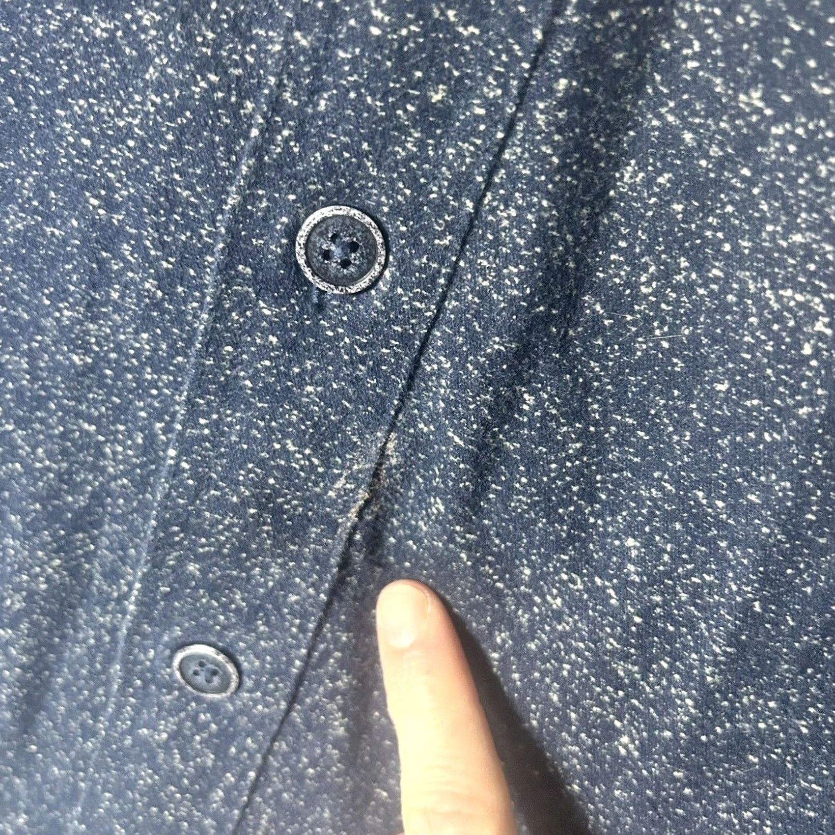 Vintage Foundry Freedom Shirt Men's Large Blue Heather Chamois Flannel Button-Up Regular Fit Long Sleeve Collared Button-Down Size US L / EU 52-54 / 3 - 2 Thumbnail
