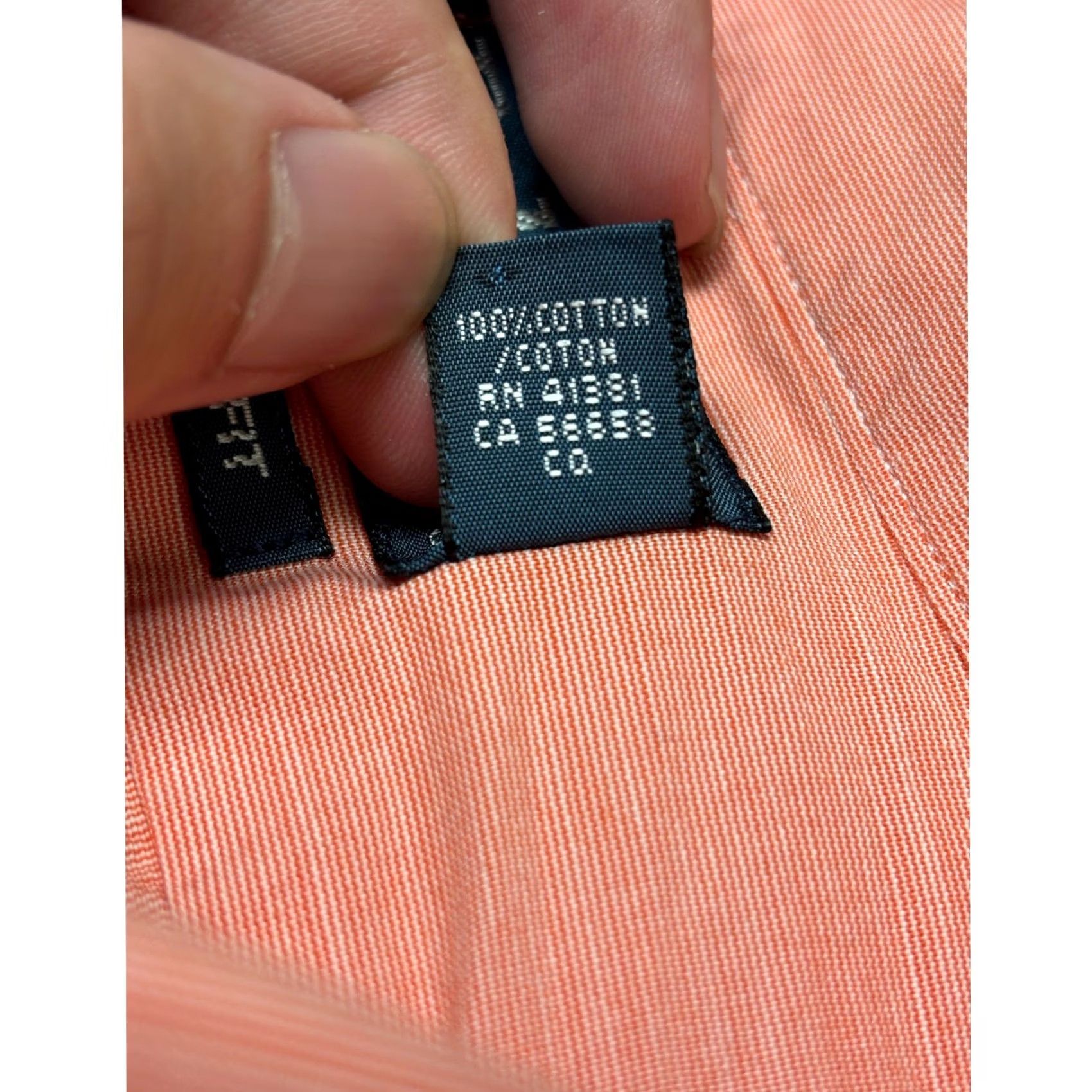 Polo Ralph Lauren Polo Ralph Lauren Dress Shirt Mens 17/35 Salmon Pink Long Sleeve Button-Down 100% Cotton Size 42R - 5 Thumbnail