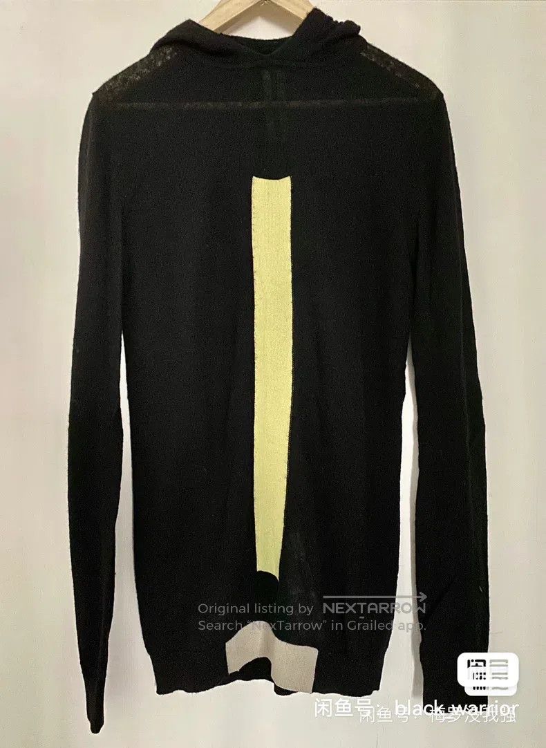 Rick Owens RICK OWENS Main line classic black hooded pure wool knitte Size S / US 4 / IT 40 - 2 Thumbnail