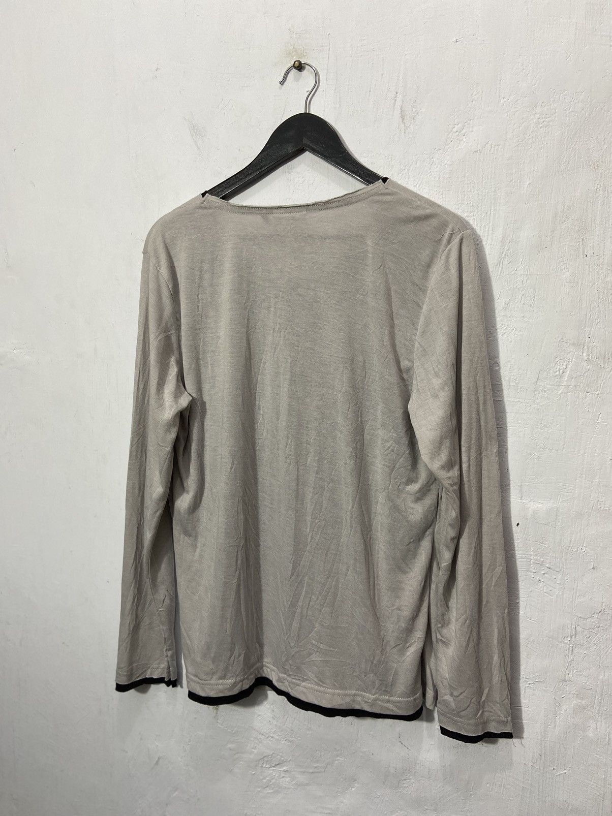 Beauty Beast × If Six Was Nine × Le Grande Bleu (L.G.B.) Y2K Japanese Rock Poem Gele One Double Layer Long Sleeve Size US L / EU 52-54 / 3 - 9 Thumbnail