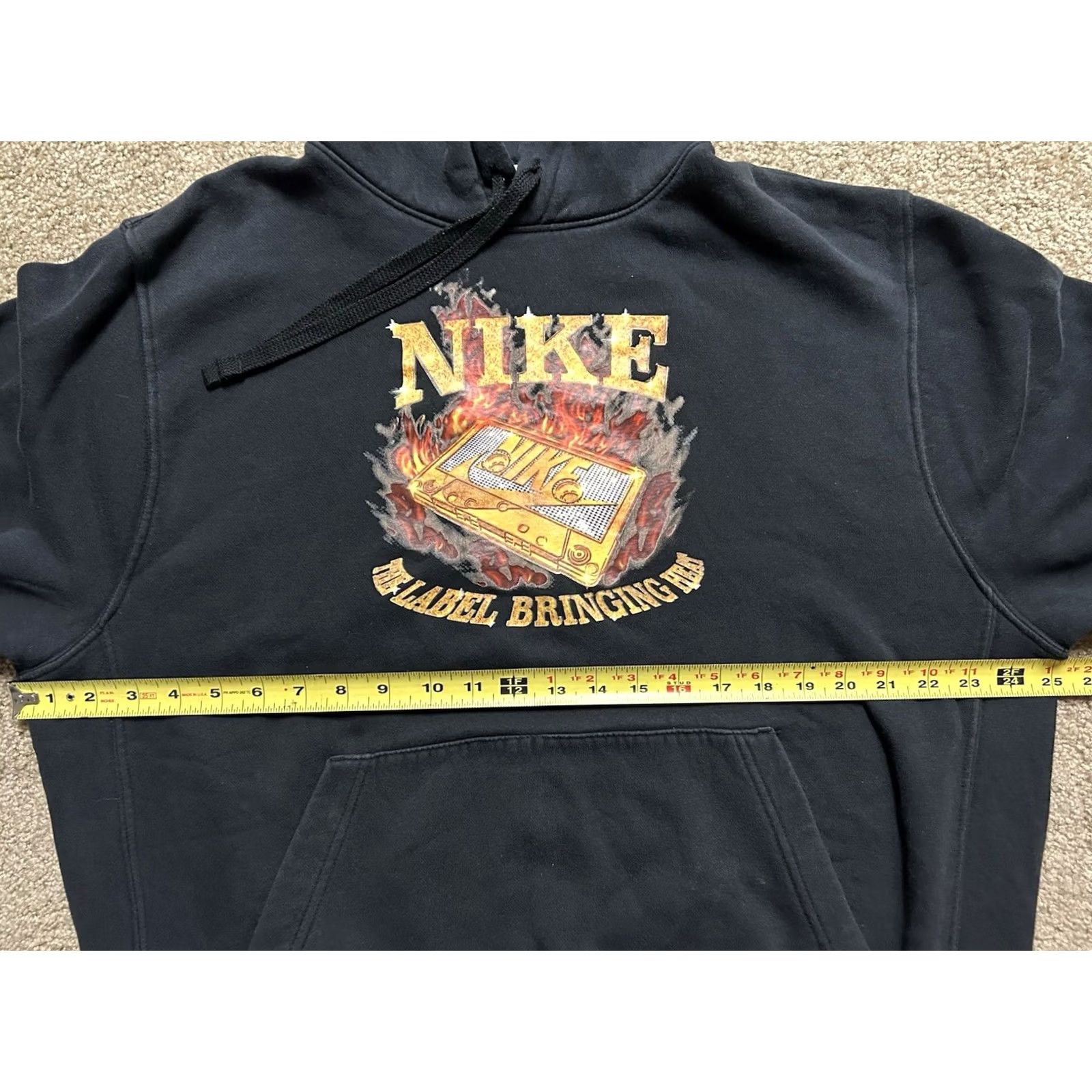 Nike Nike The Label Bringing Heat Cassette Graphic Hoodie Mens L Black Double Sided Size US L / EU 52-54 / 3 - 7 Thumbnail