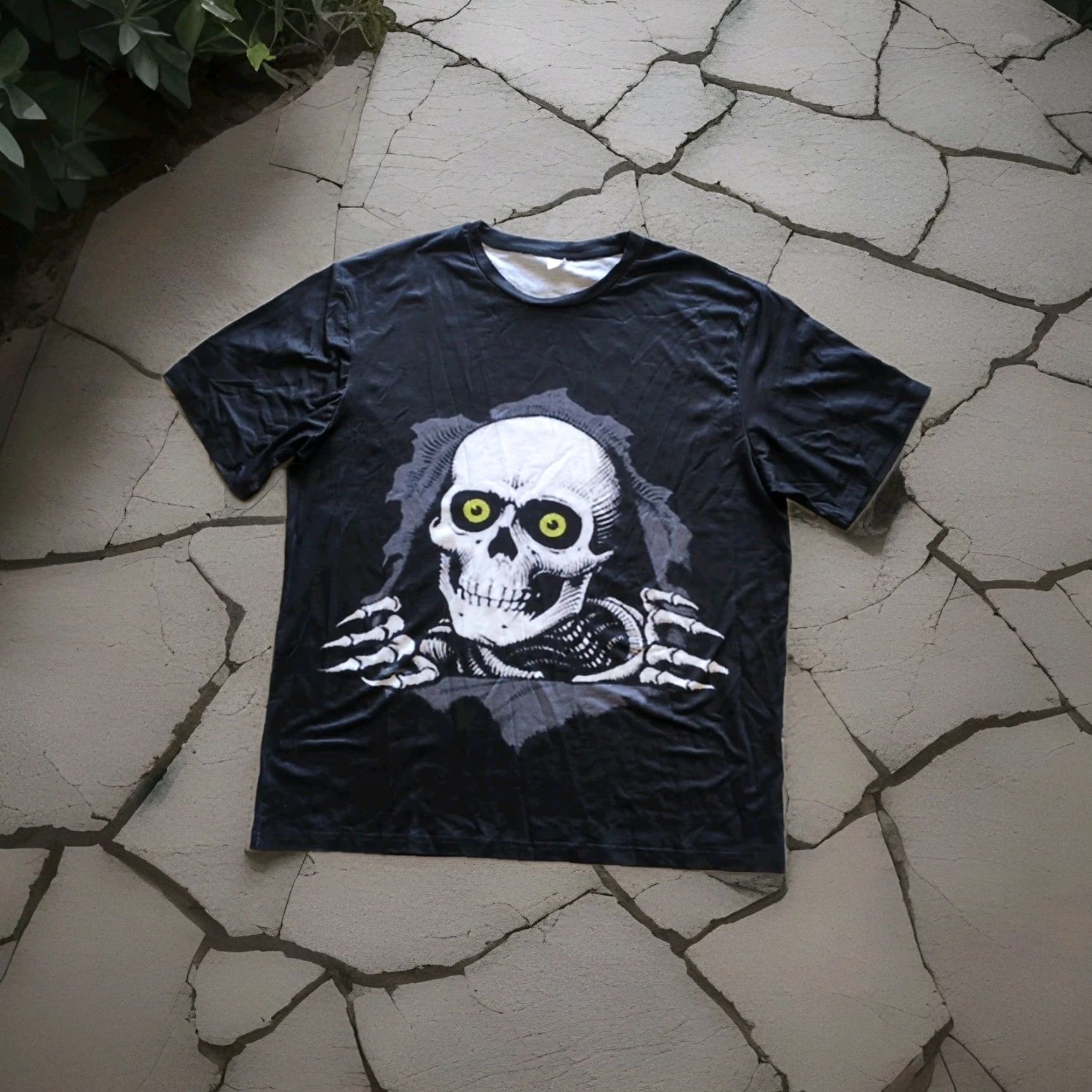 Bones NEW Rare SKELETON T Shirt - XXXL Mens Black 2 Sided RIPPER BONES Stretch Halloween 80s Graphic Print Shirt Size US XXL / EU 58 / 5 - 3 Thumbnail